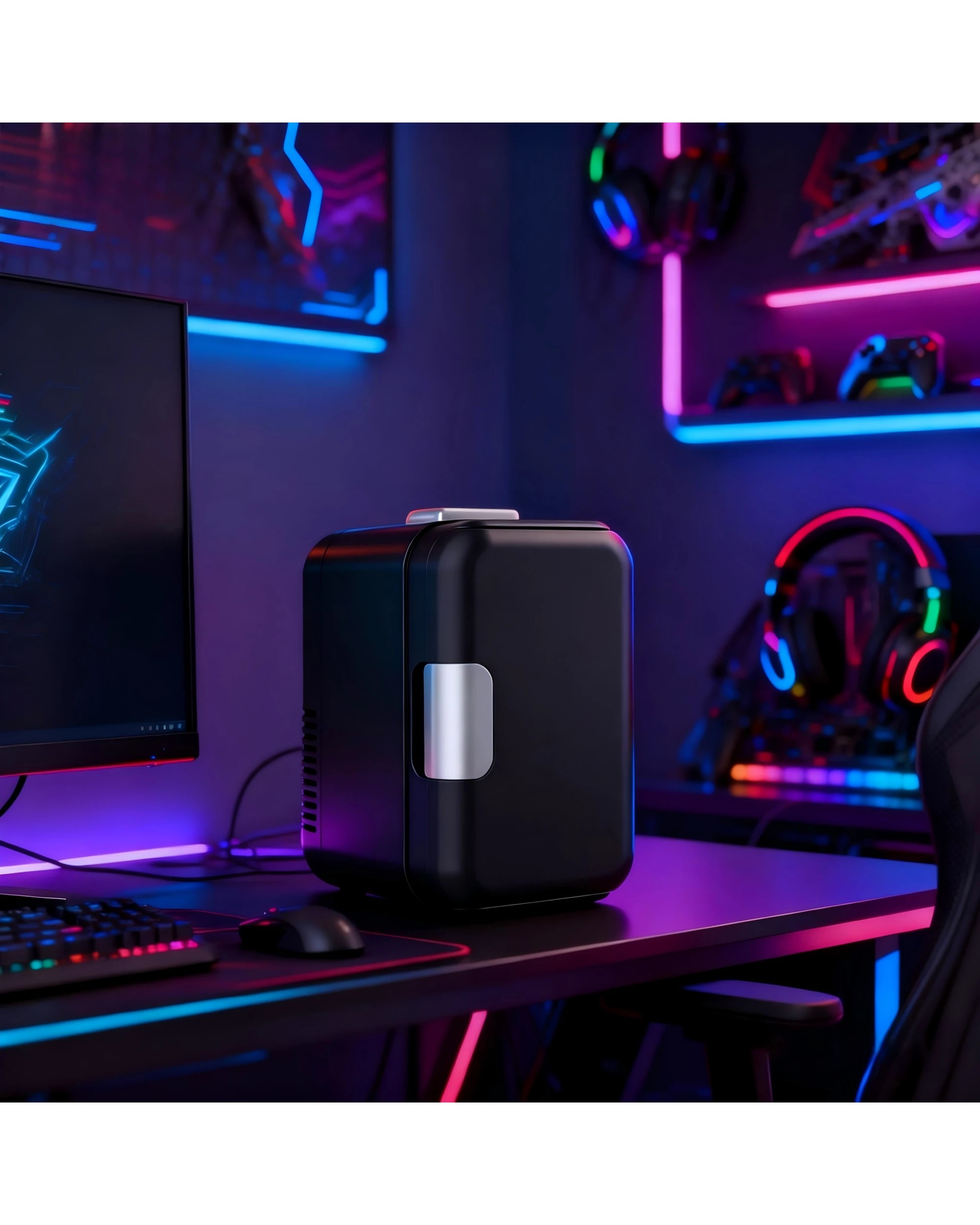 8 Advwin 4L Mini Fridge for Bedroom - Black, 8 of 8