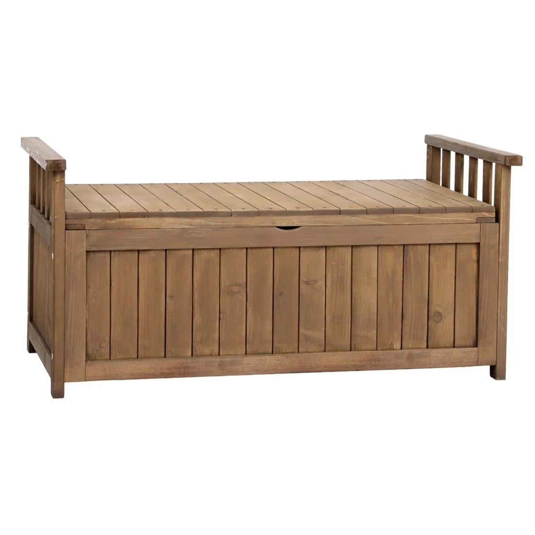 4 Gardeon Outdoor Storage Bench Box Wooden Garden Toy Tool Sheds Patio Furniture - Brown, 4 of 8