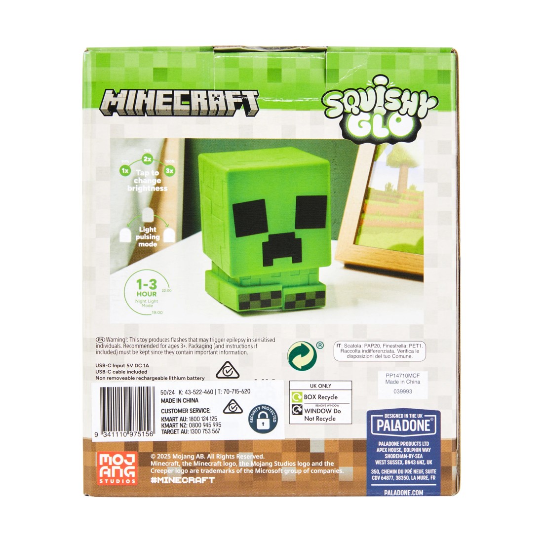 10 Minecraft Squishy Glo Creeper Soft and Safe Silicone Light, 10 of 10