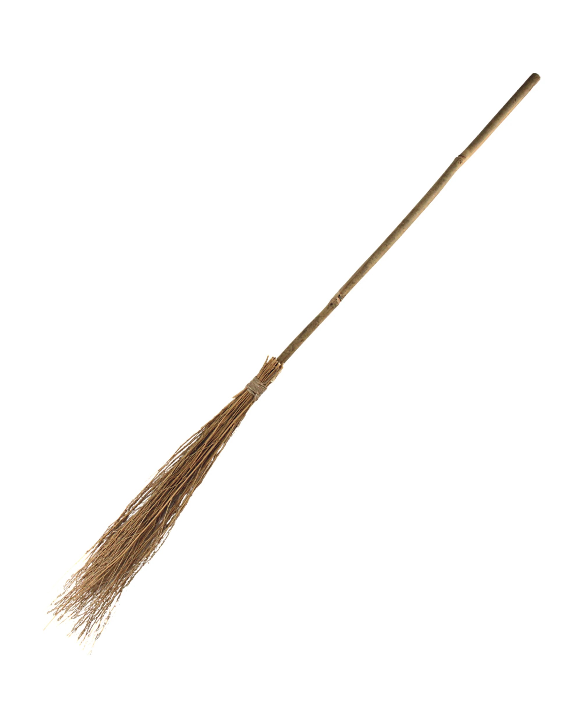 1 Partyrama Wooden Witch Broom Costume Accessory - light Brown, 1 of 2