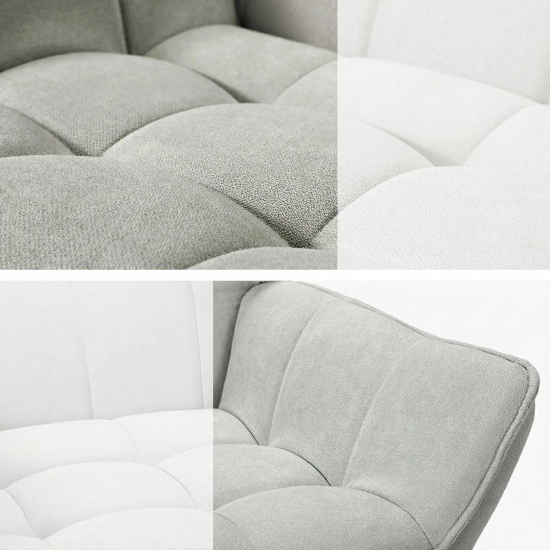 4 Artiss Armchair  Linen Fabric Cindy - Grey, 4 of 5