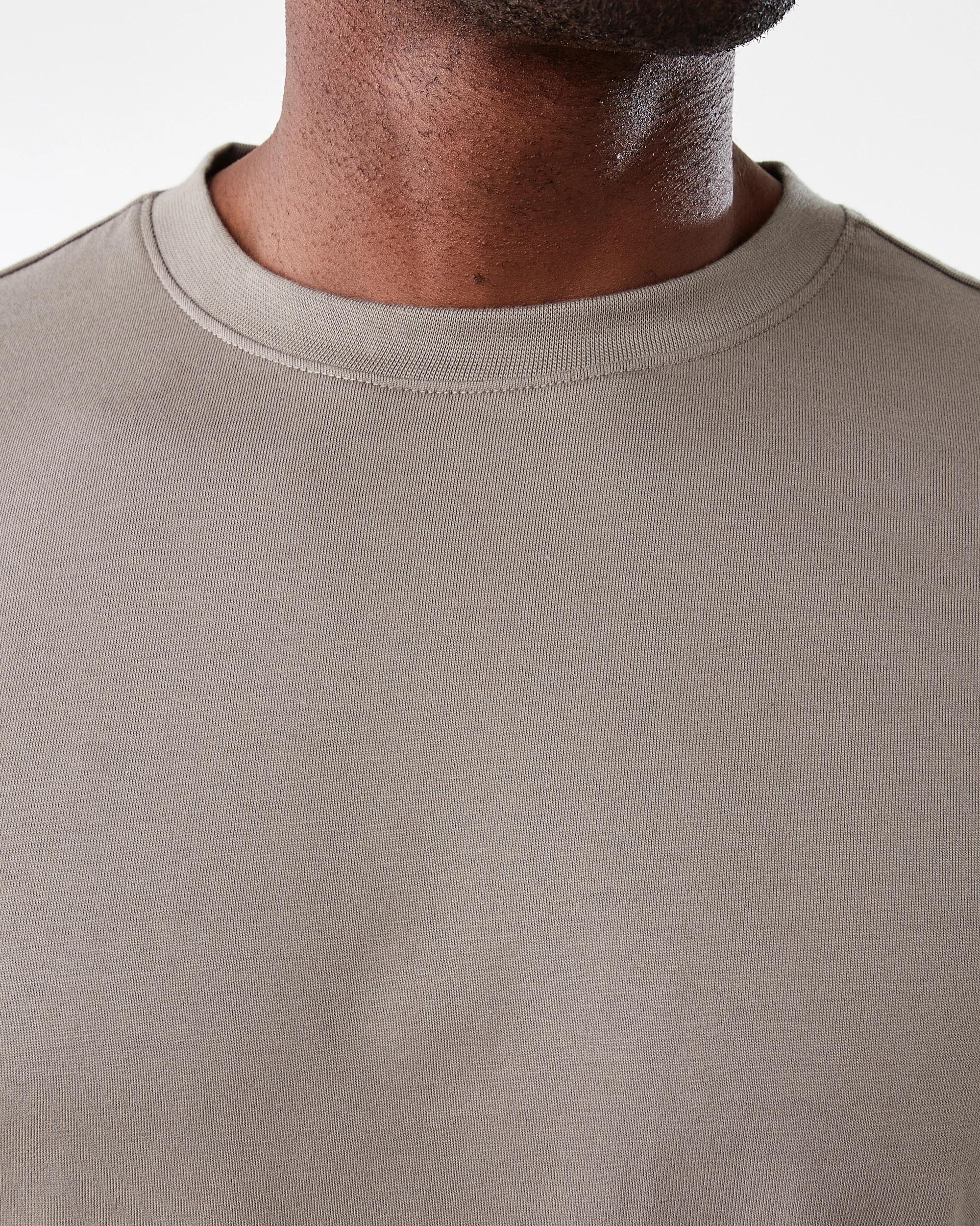 5 Australian Cotton Crew Neck T-shirt DRIFT BROWN, 5 of 5