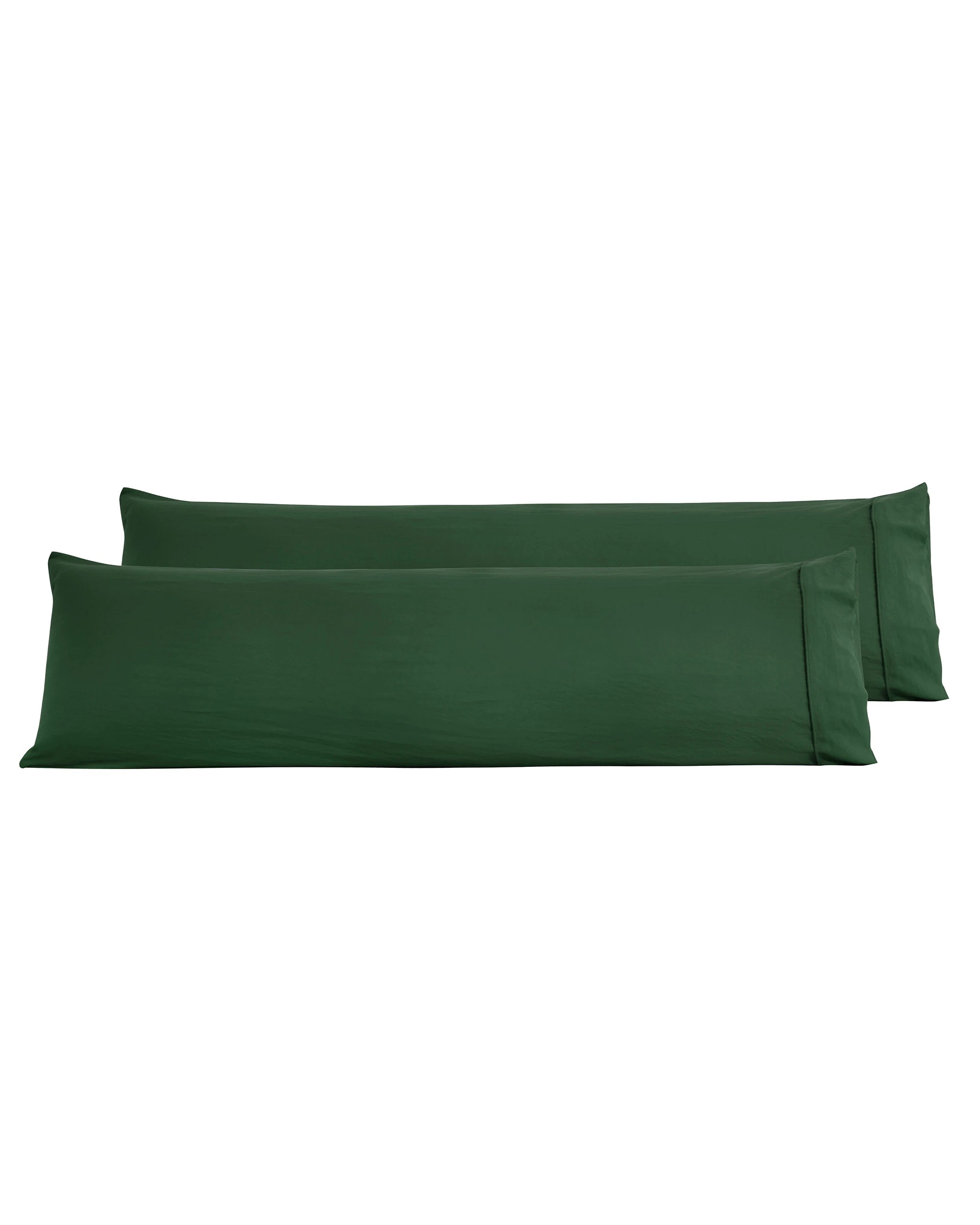 2 Dreamaker Superfine Washed Microfibre Body Pillowcase Twin Pack - Hunter Green, 2 of 5
