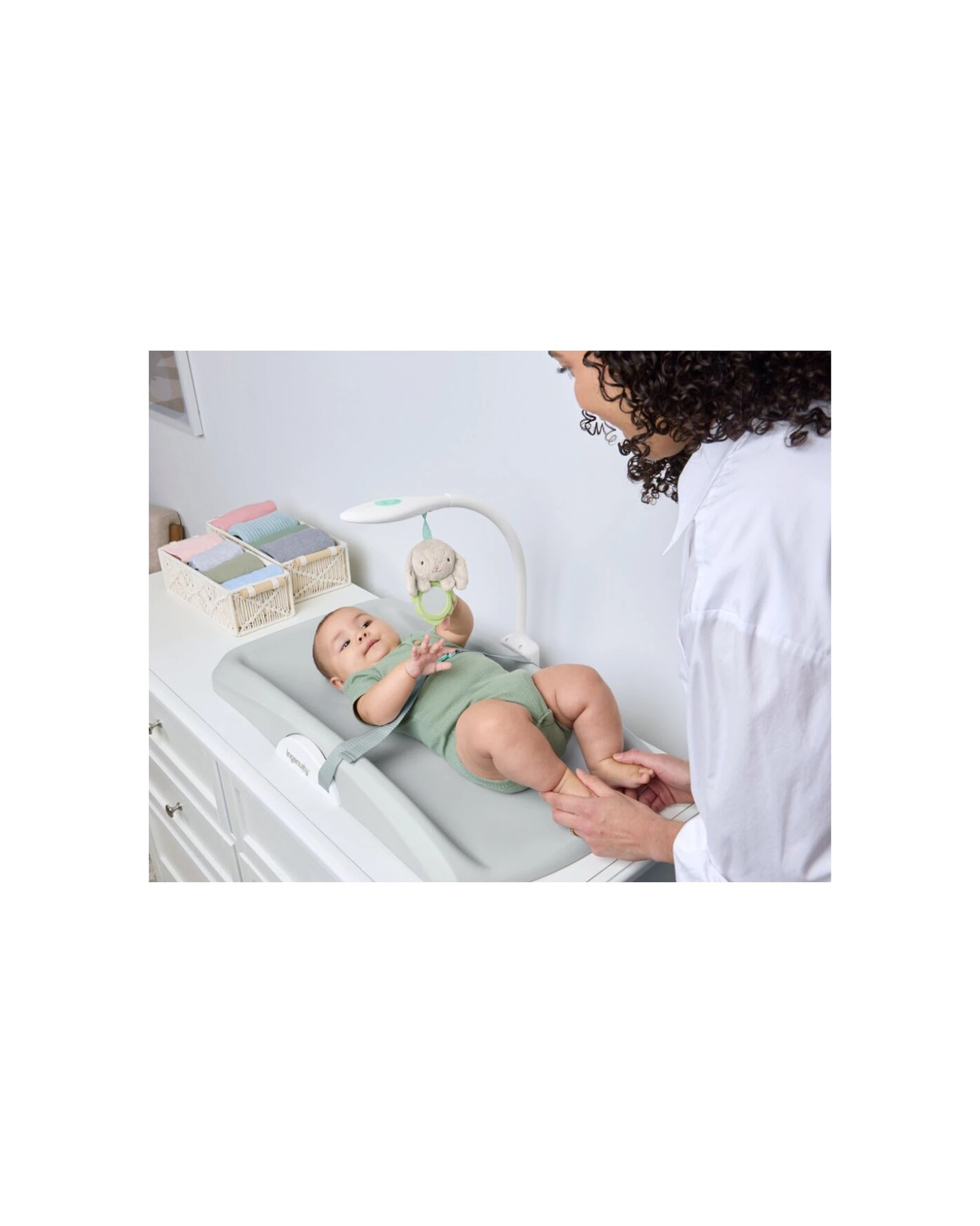 5 Ingenuity Portable Day And Night Sylvi Baby Nappy Changing Pad Mat 0-24 Months - White, 5 of 9