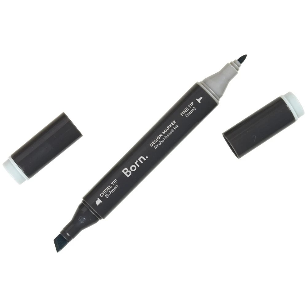 3 Born Professional Dual-Tip Artist Marker Green Grey GG030, 3 of 4