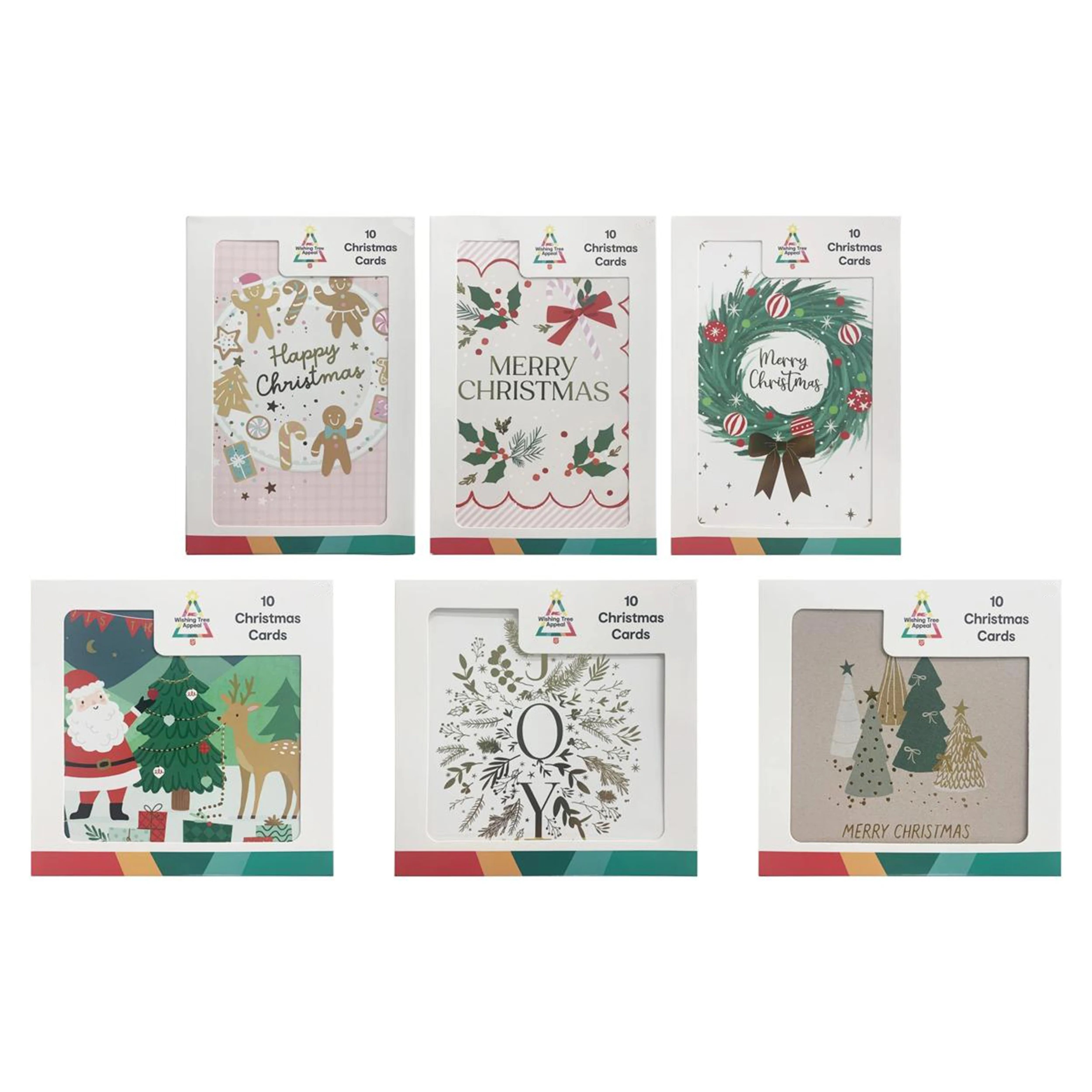 1 10 Pack Wishing Tree Christmas Cards - Assorted, 1 of 8