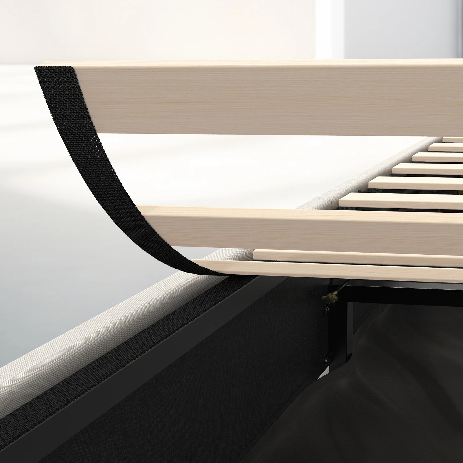 10 Alfordson Bed Frame Single Size Gas Lift Storage Mattress Base Barlow - Beige, 10 of 10