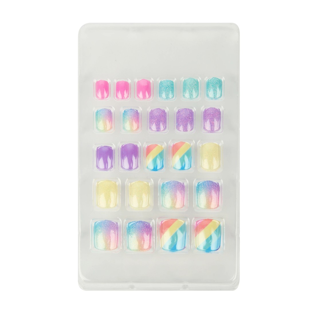 2 BYS Mini Me 24 Pack Press on Nails - Pastel Party, Square Shape, 2 of 2