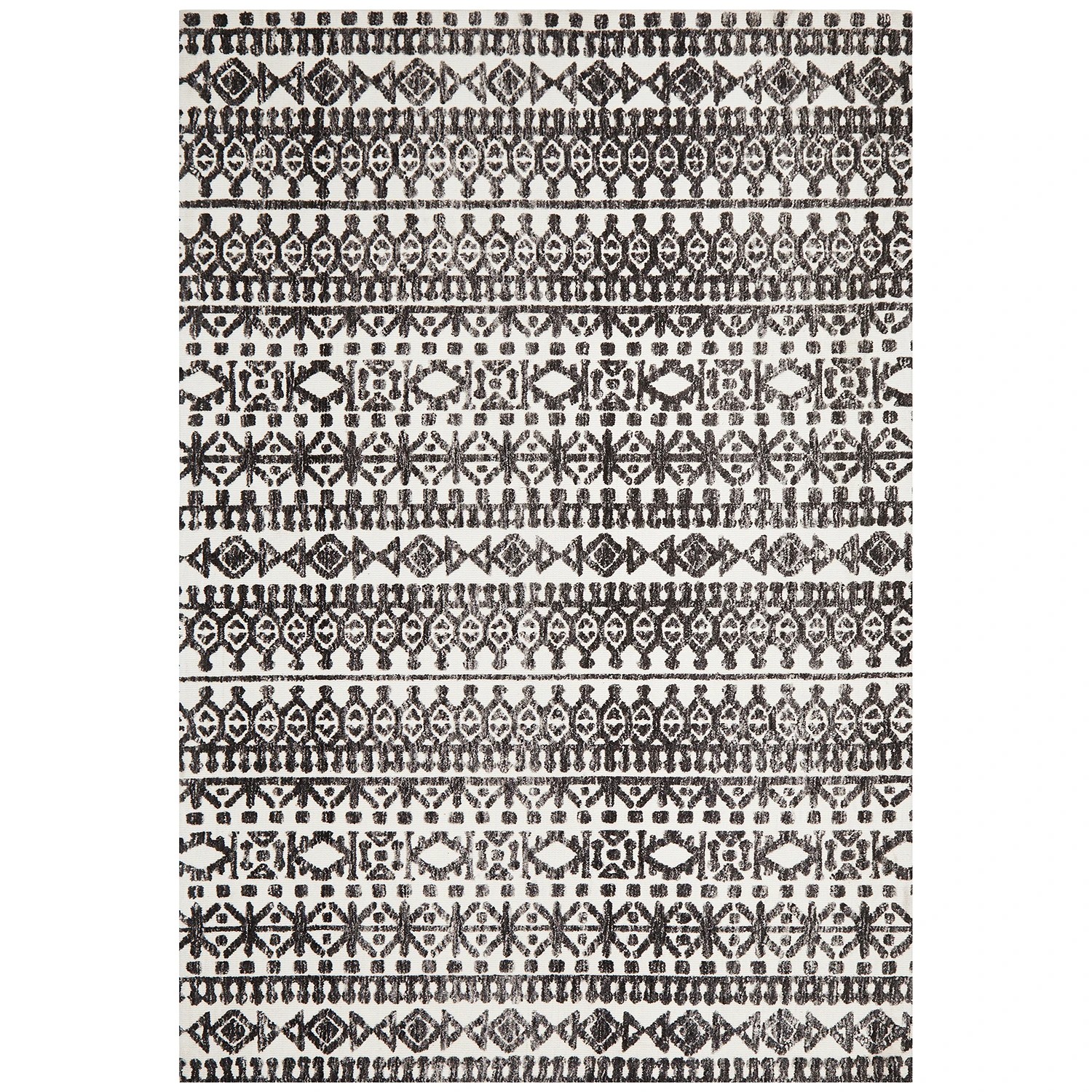 2 Common Ground Rugs Klara 363 320x230cm - Extra Large Hand Loomed Floor Rug - Charcoal - Black, 2 of 7