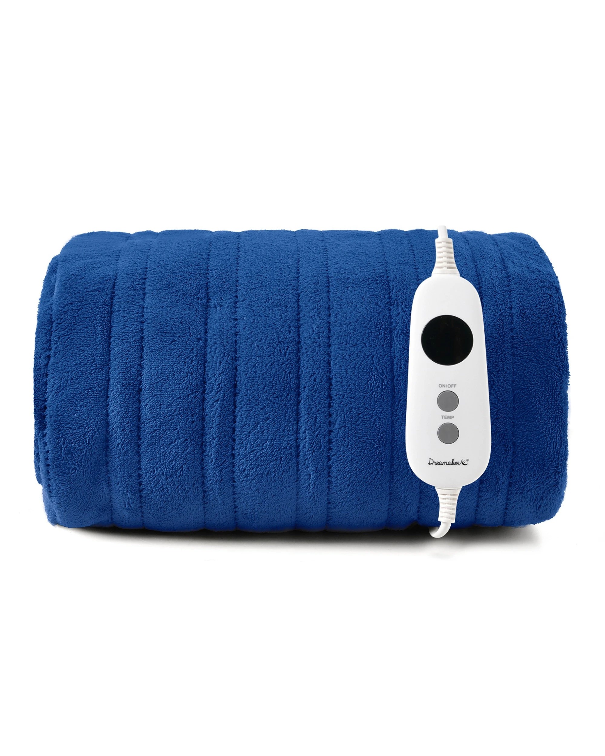 2 Dreamaker Kingston Coral Fleece Electric Heated Throw Blanket 130x160cm - Blue, 2 of 5