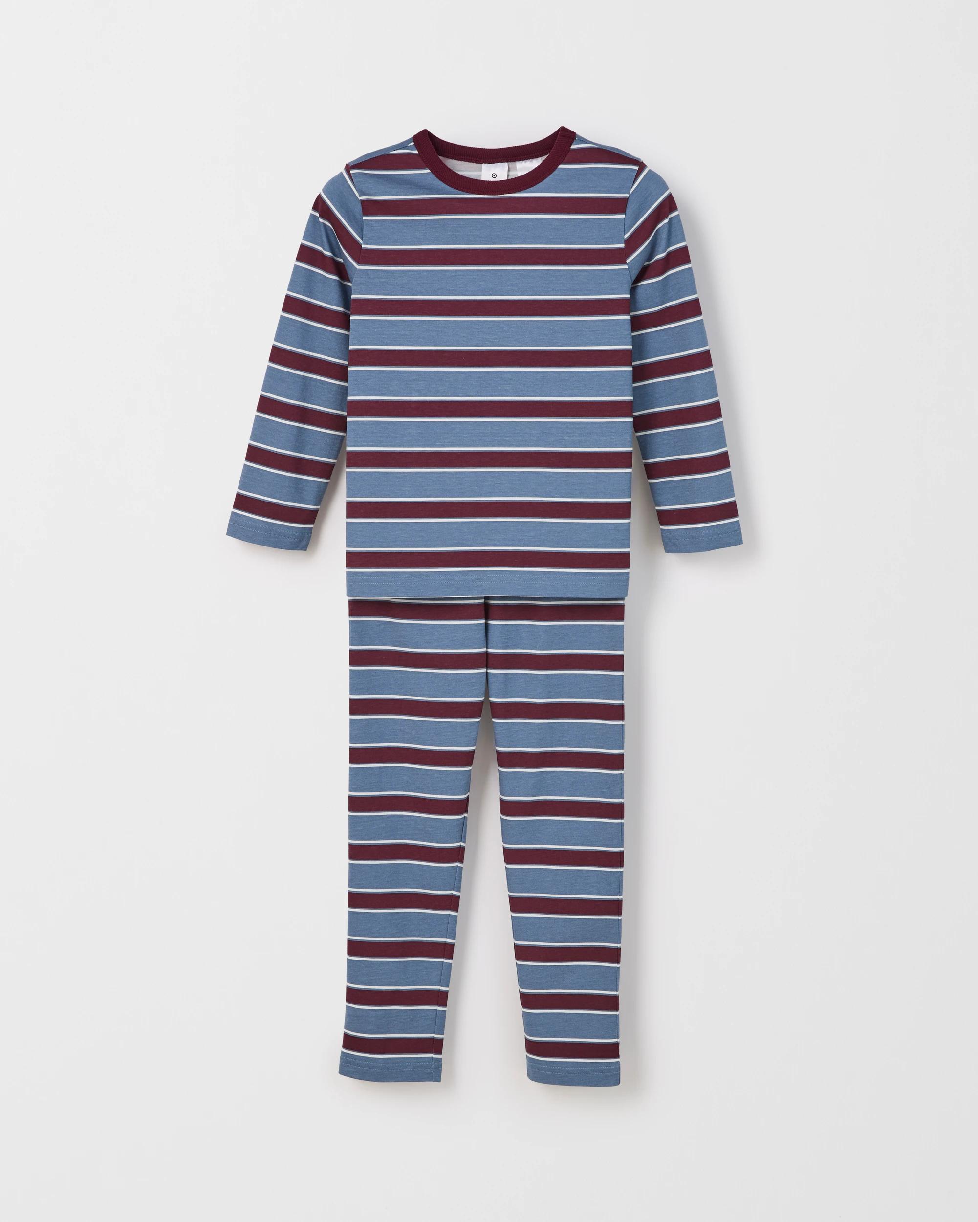 3 Target Kids Australian Cotton 2 Pack Younger Boys Knit Pyjama Set BURGUNDY T-REX, 3 of 5