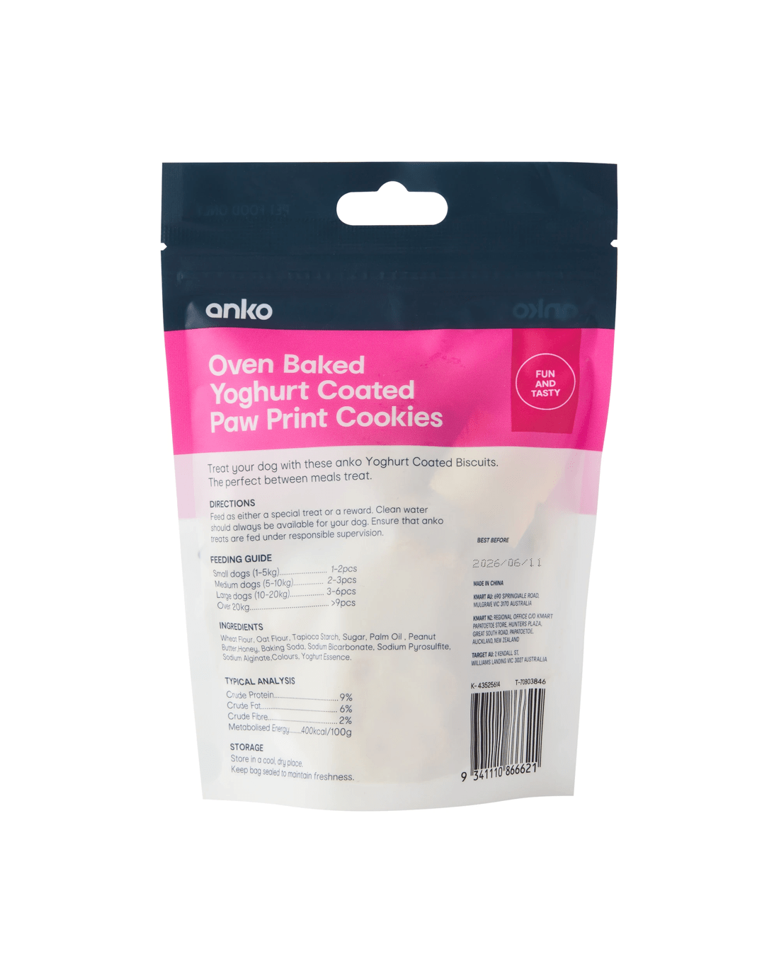 3 Pet Treat Paw Print Cookies Yoghurt, 3 of 3