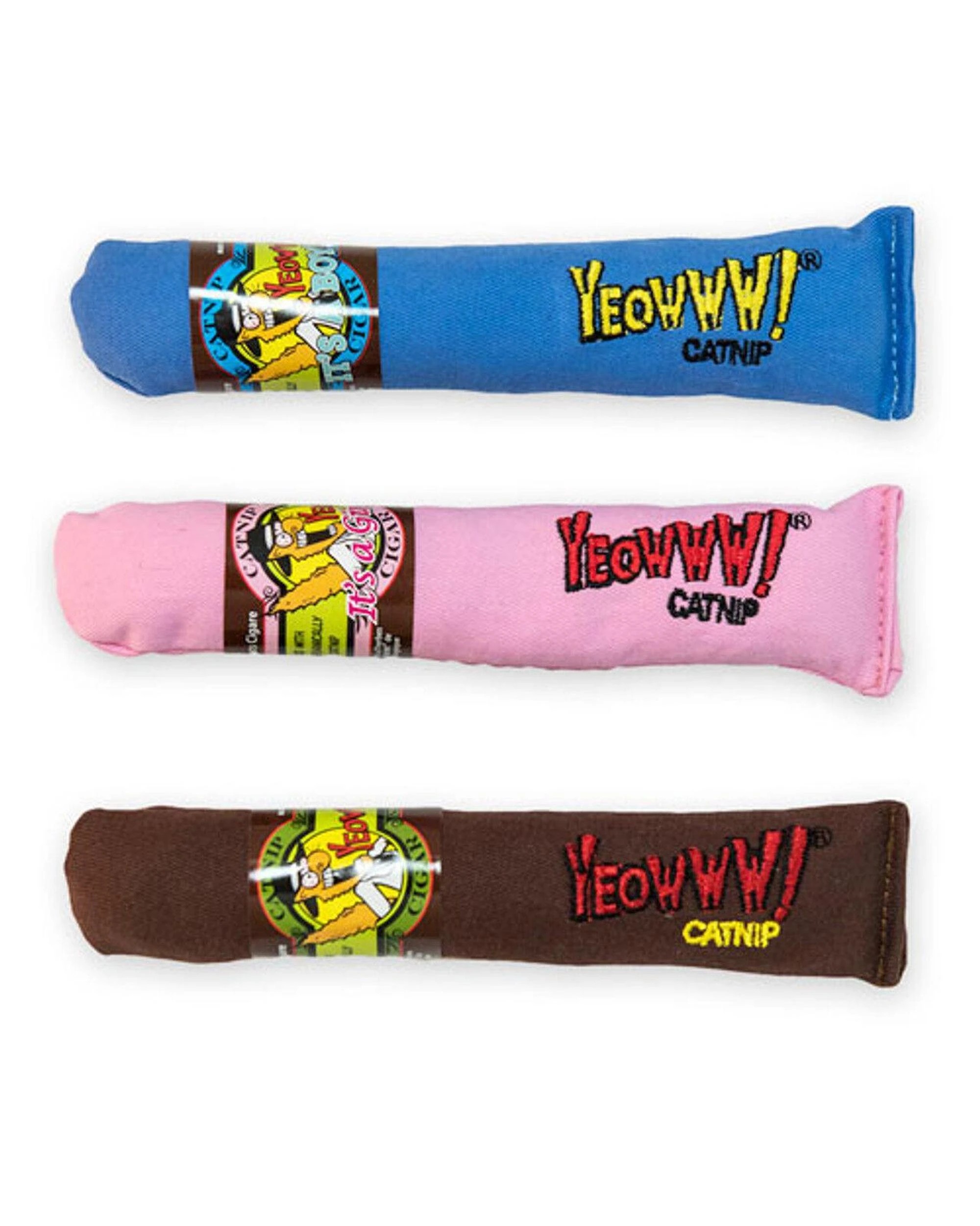 2 Yeowww Its A Girl Cigars Catnip Filled Durable Cat Toy Pink 7 Inch, 2 of 2