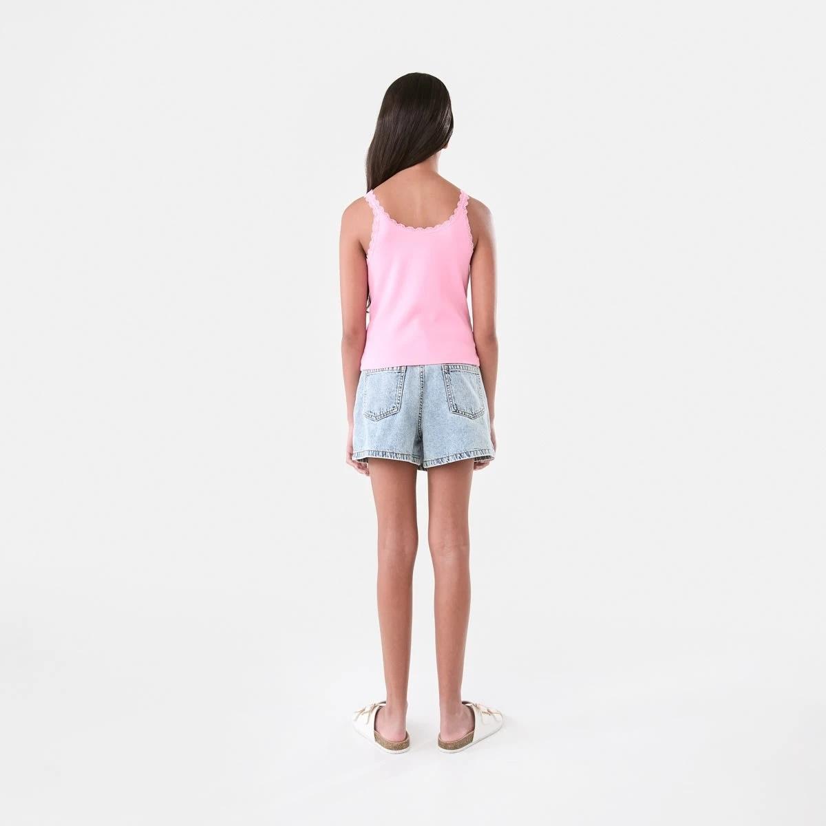 6 Lace Trim Singlet Pris Pink, 6 of 8