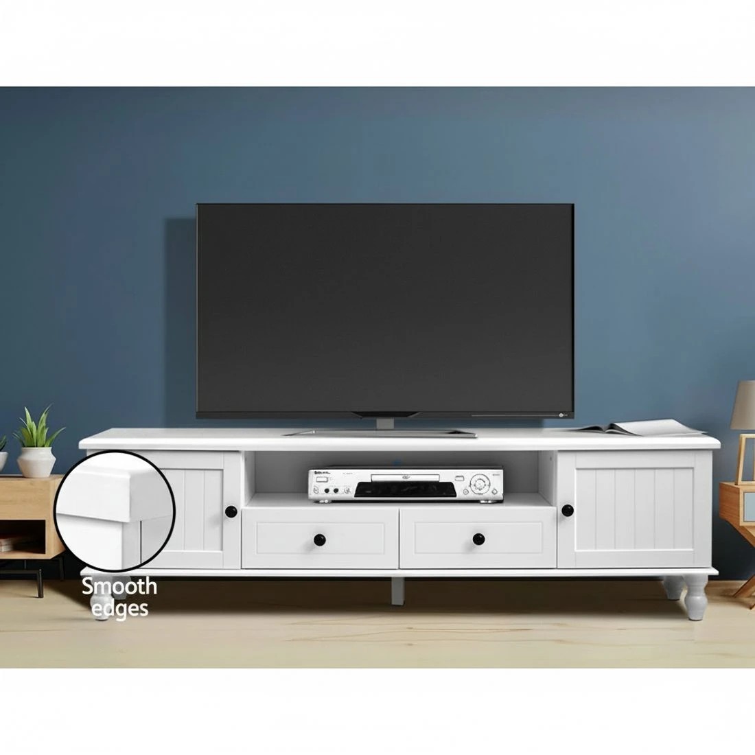 6 Artiss TV Cabinet Entertainment Unit 160cm Kubi - White, 6 of 8