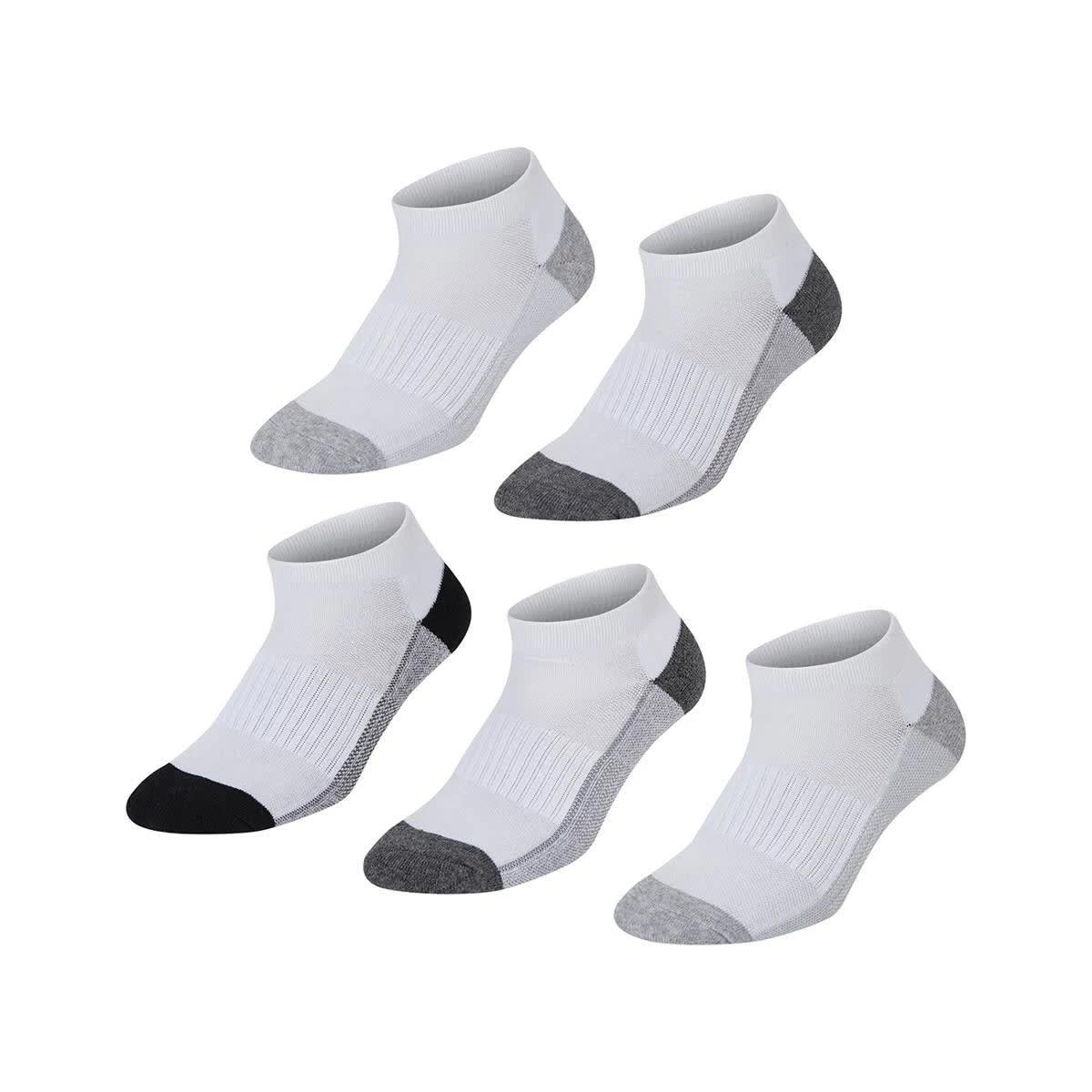 1 Active 5 Pack Low Cut Tough Sports Socks WHITE, 1 of 3