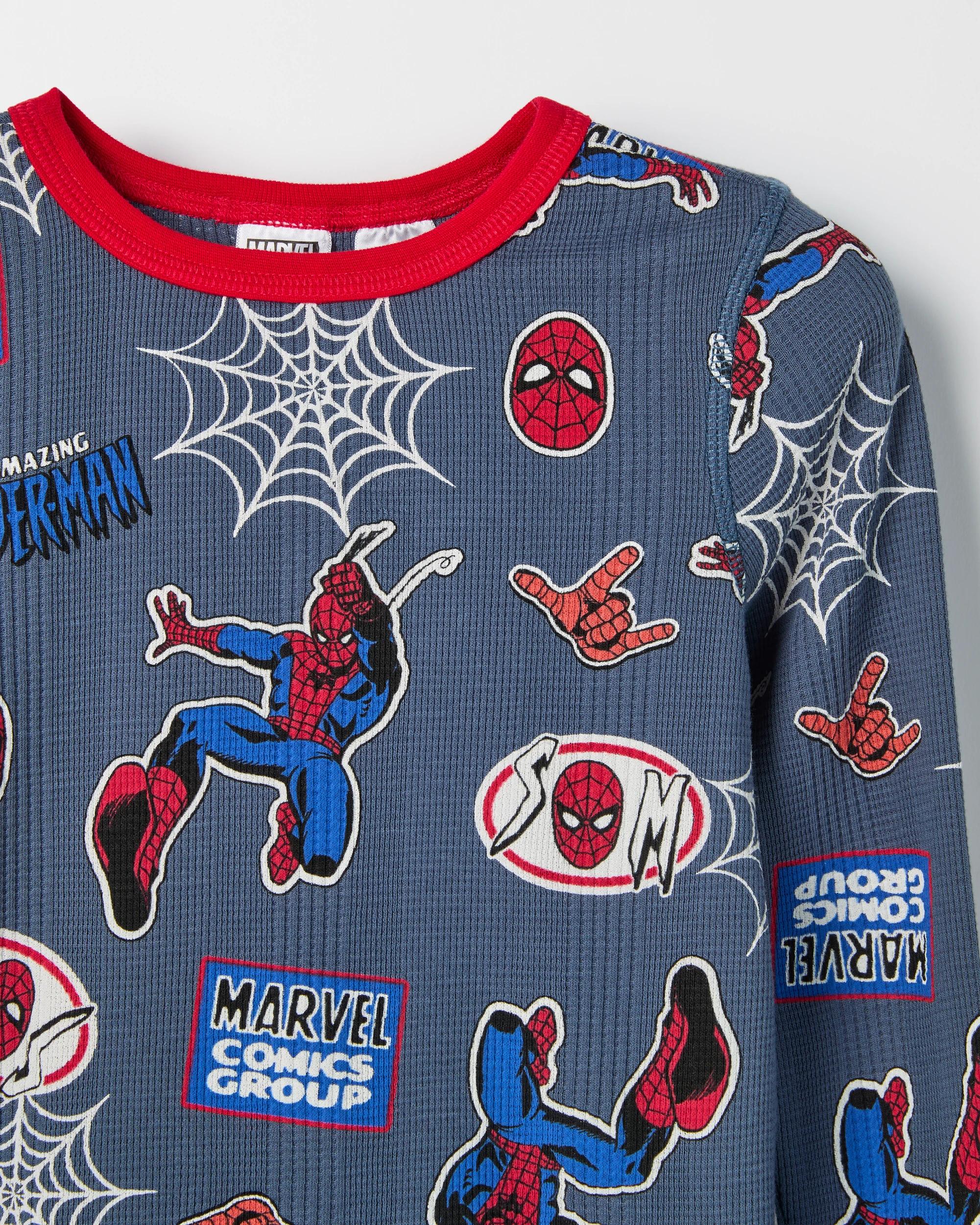 1 Marvel Spider-Man Australian Cotton Younger Boys Knit Pyjama Set SPIDER-MAN, 1 of 3