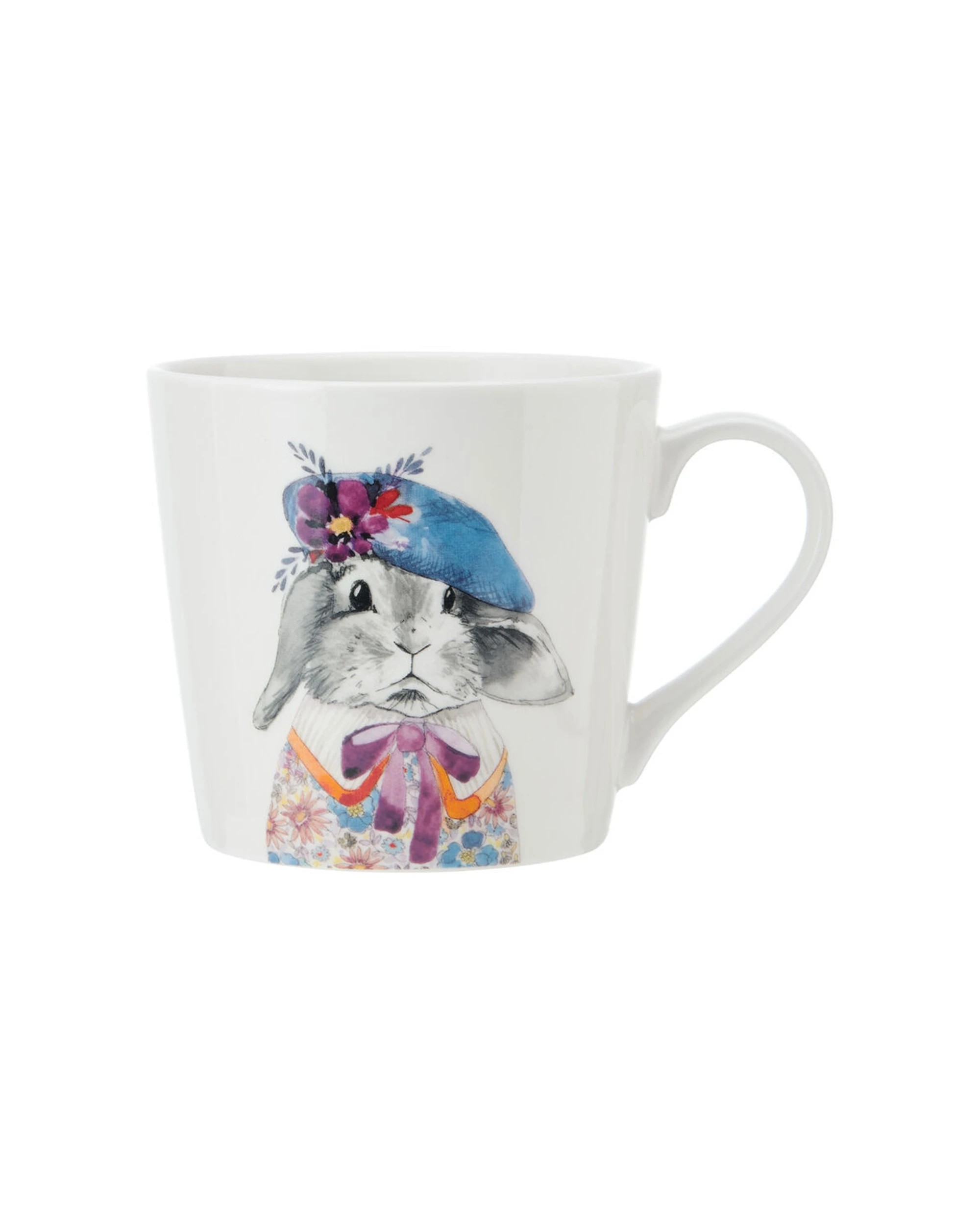 2 Mikasa 6PK Fine China Coffee Tea Mug 380ml Rabbit Themed Hand Painted Design - Multi, 2 of 3