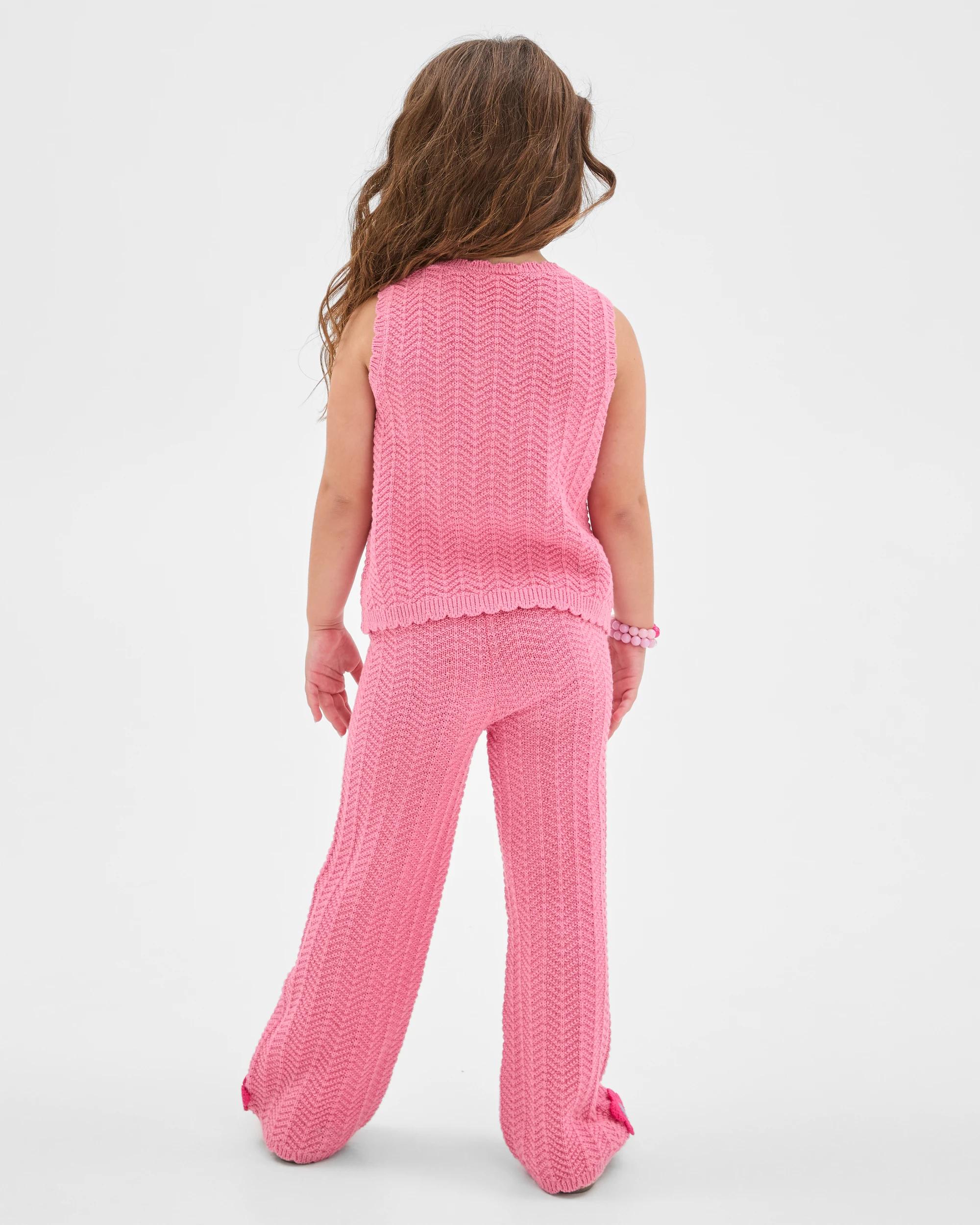 4 Target Kids Australian Cotton Crochet Co-Ord Pants PINK, 4 of 6