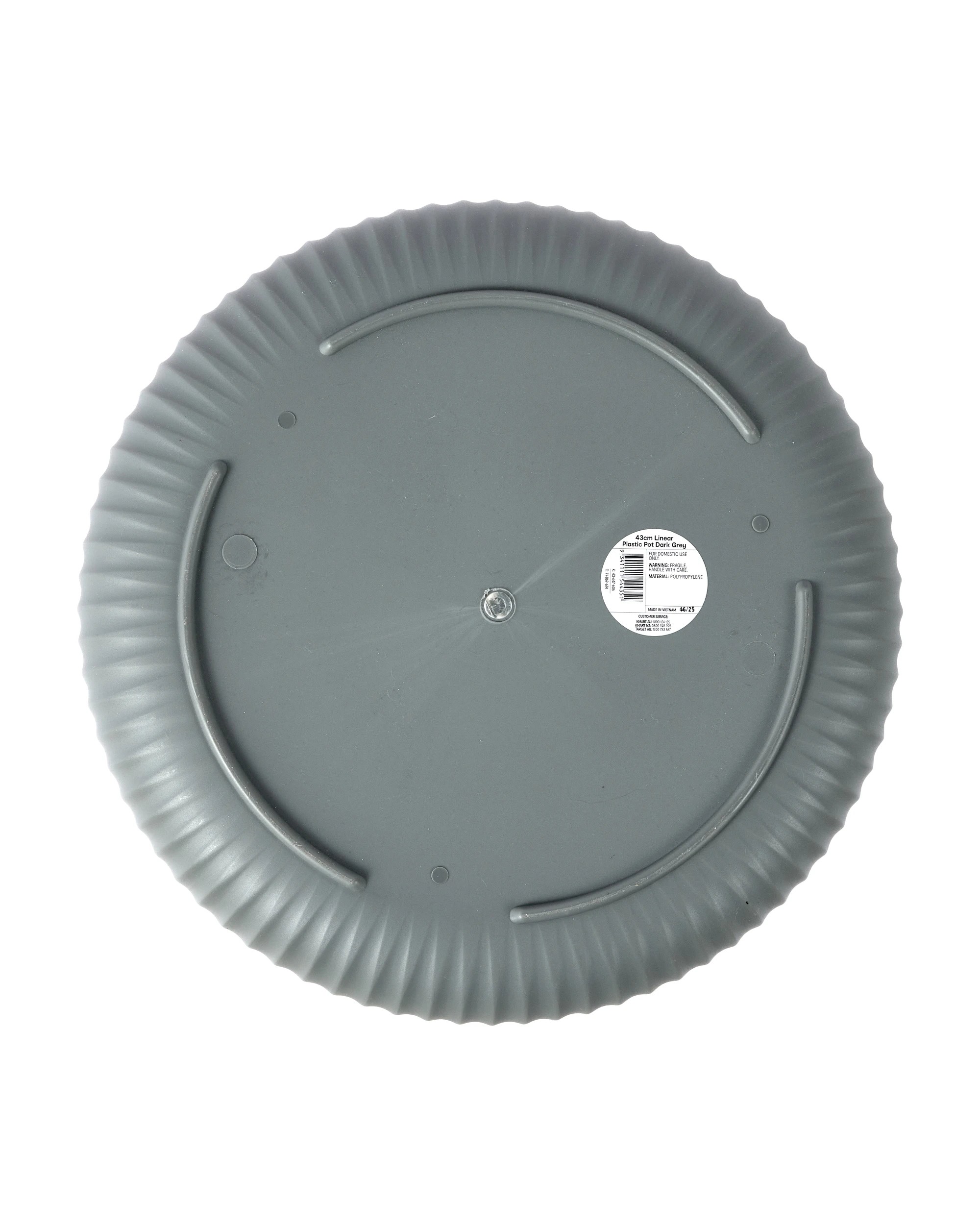 4 43cm Linear Plastic Pot - Dark Grey, 4 of 4