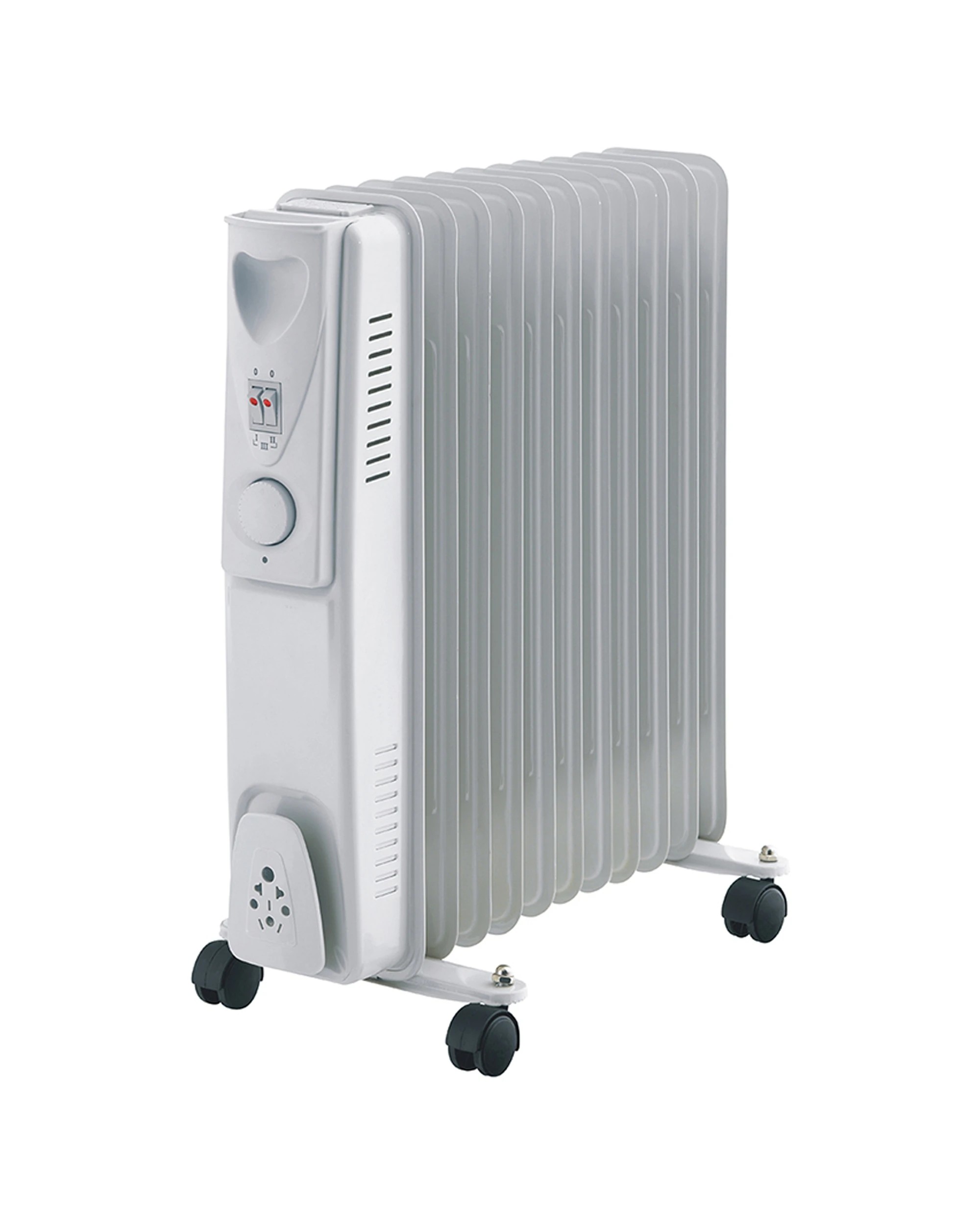 4 Lenoxx 2400w Electric Convection/radiant 11 Fin Oil Column Heater W/castors - White, 4 of 6