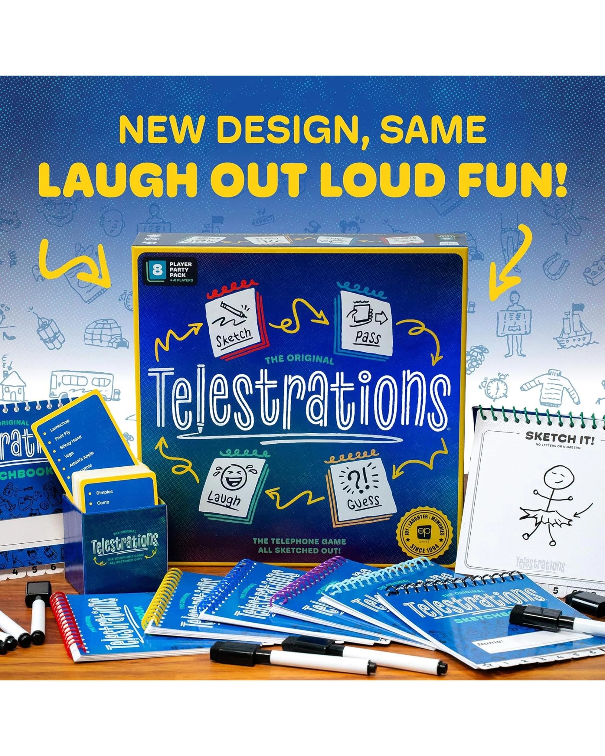3 Telestrations 8 Player Party Pack Board Game, 3 of 10