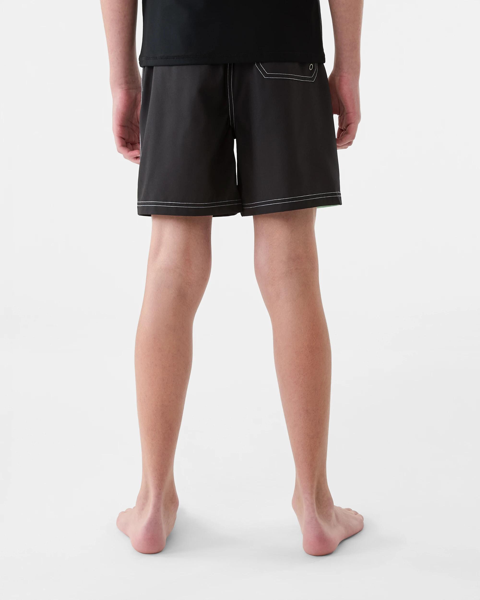 2 Longline Printed Swim Shorts Blk Ombre, 2 of 6
