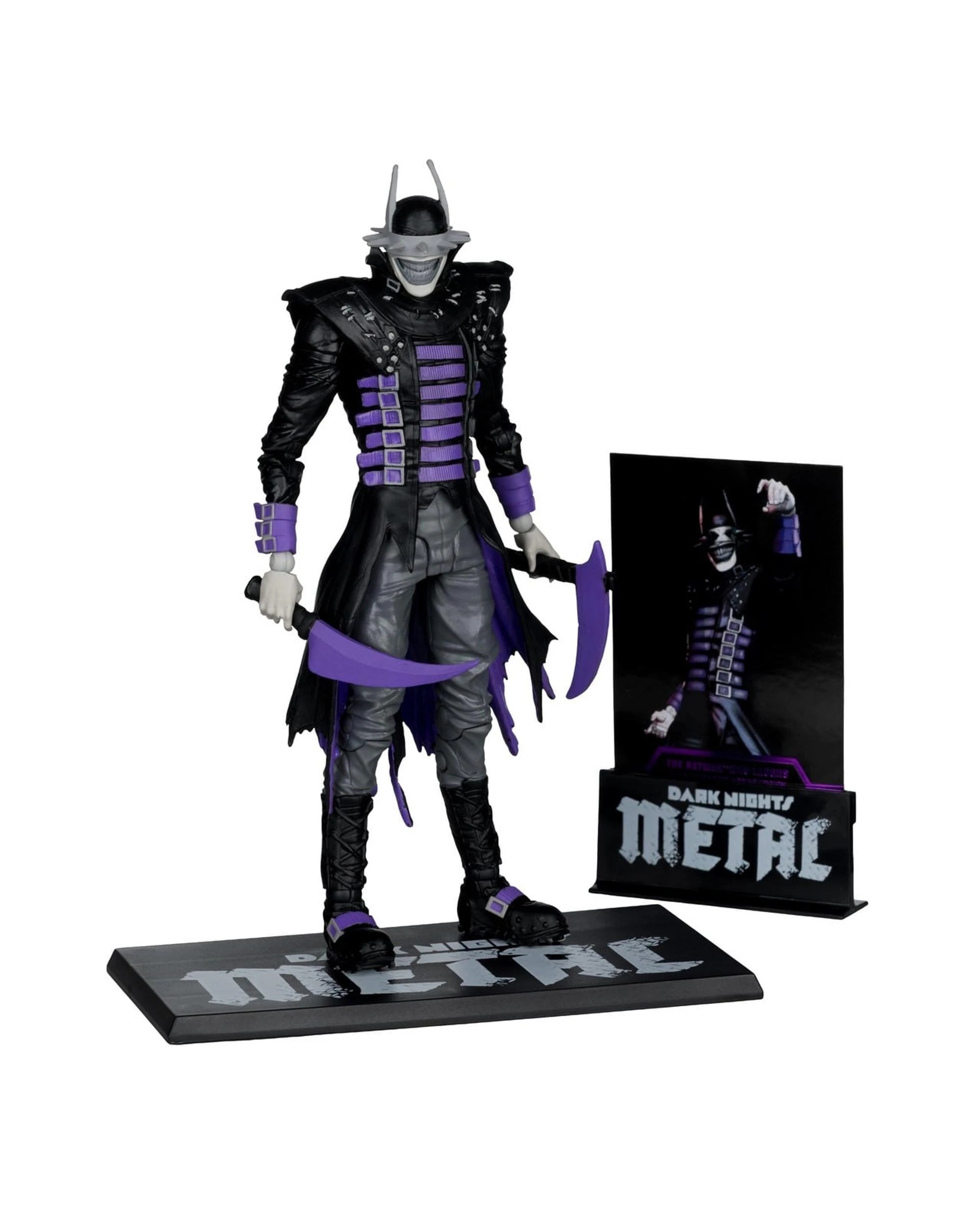 4 DC Multiverse Gold Label Dark Nights Metal The Batman Who Laughs Black and White Accent Edition 7 inch Action Figure, 4 of 10