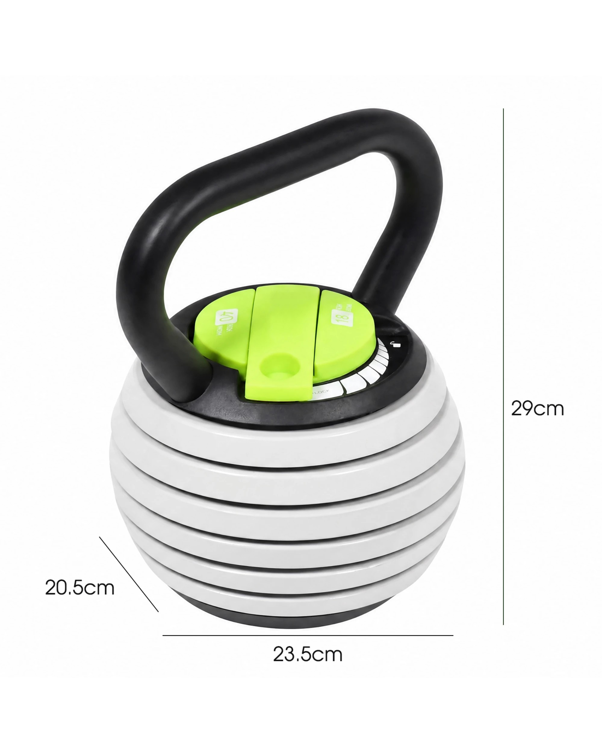 5 ADVWIN Adjustable Kettlebell Weight Set - Green, 5 of 7