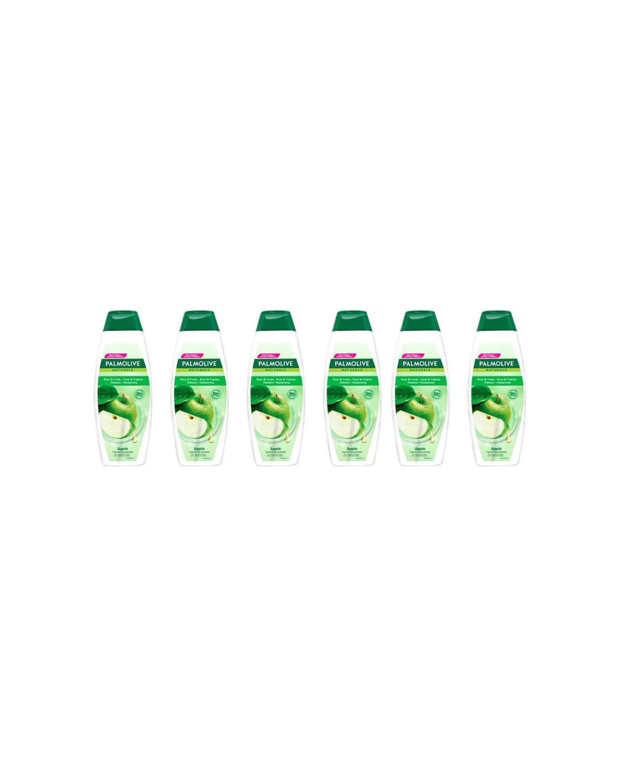 1 Palmolive 6PK Palmolive Pure & Fresh Apple Shampoo Revitalising Hair Care Set 380ml - White, 1 of 2