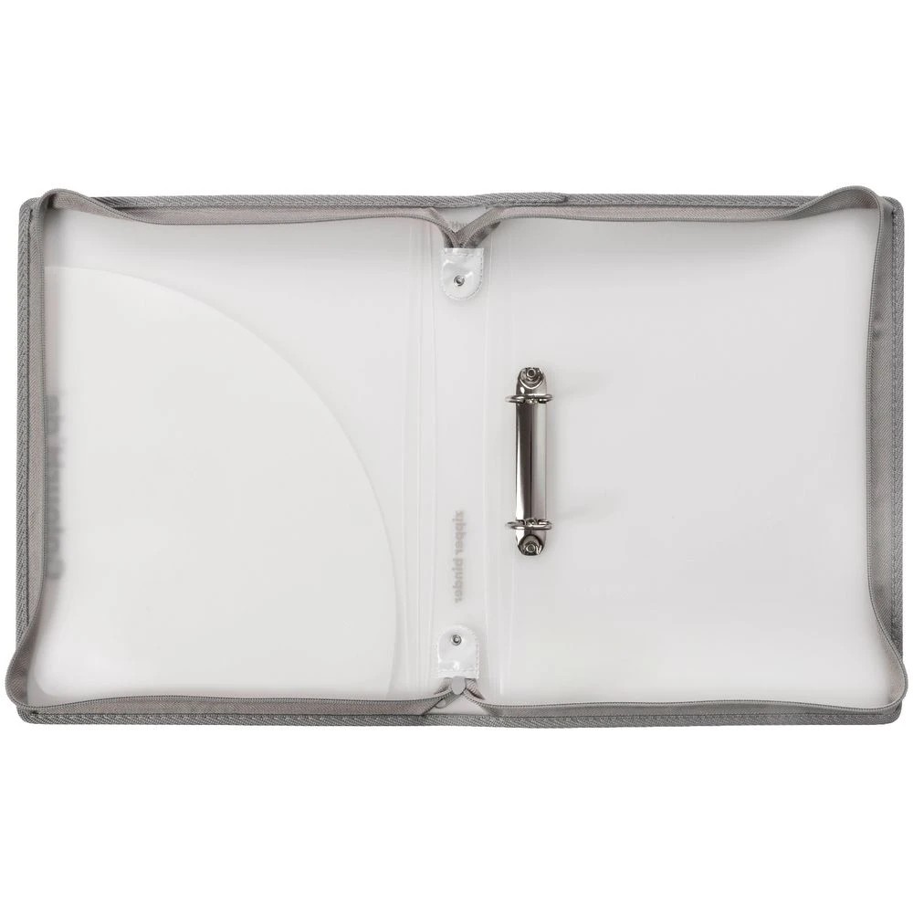 2 Colourhide A4 Zipper Binder 2-Ring 25mm Clear, 2 of 2
