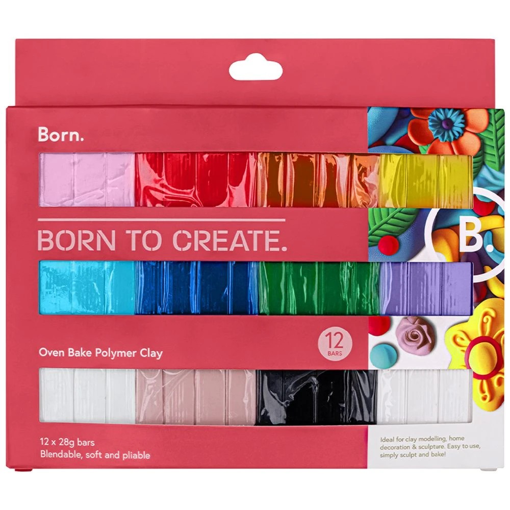 1 Born Polymer Clay Assorted 12 Pack, 1 of 4