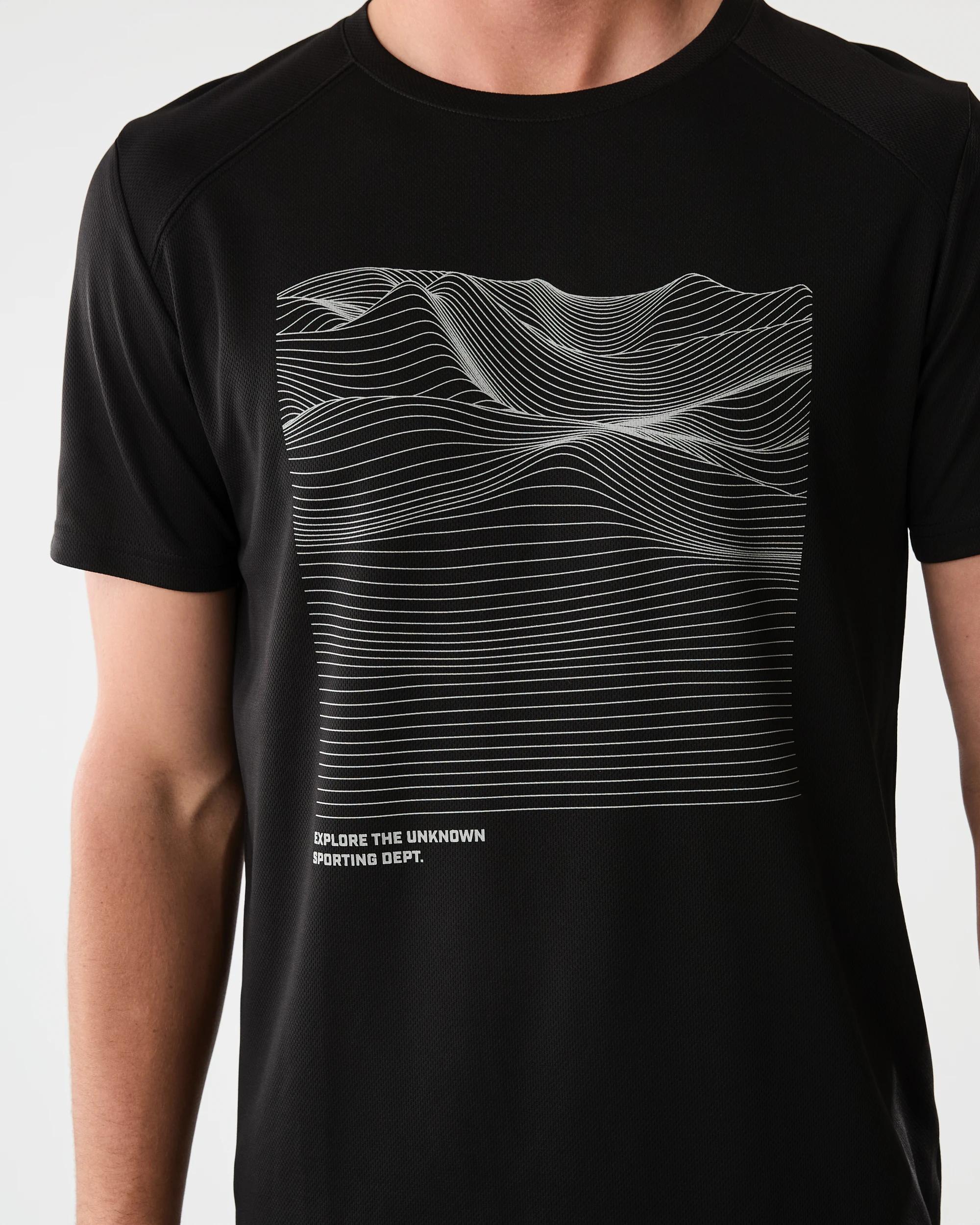 6 Active Mens Printed T-shirt Dune Geo, 6 of 7