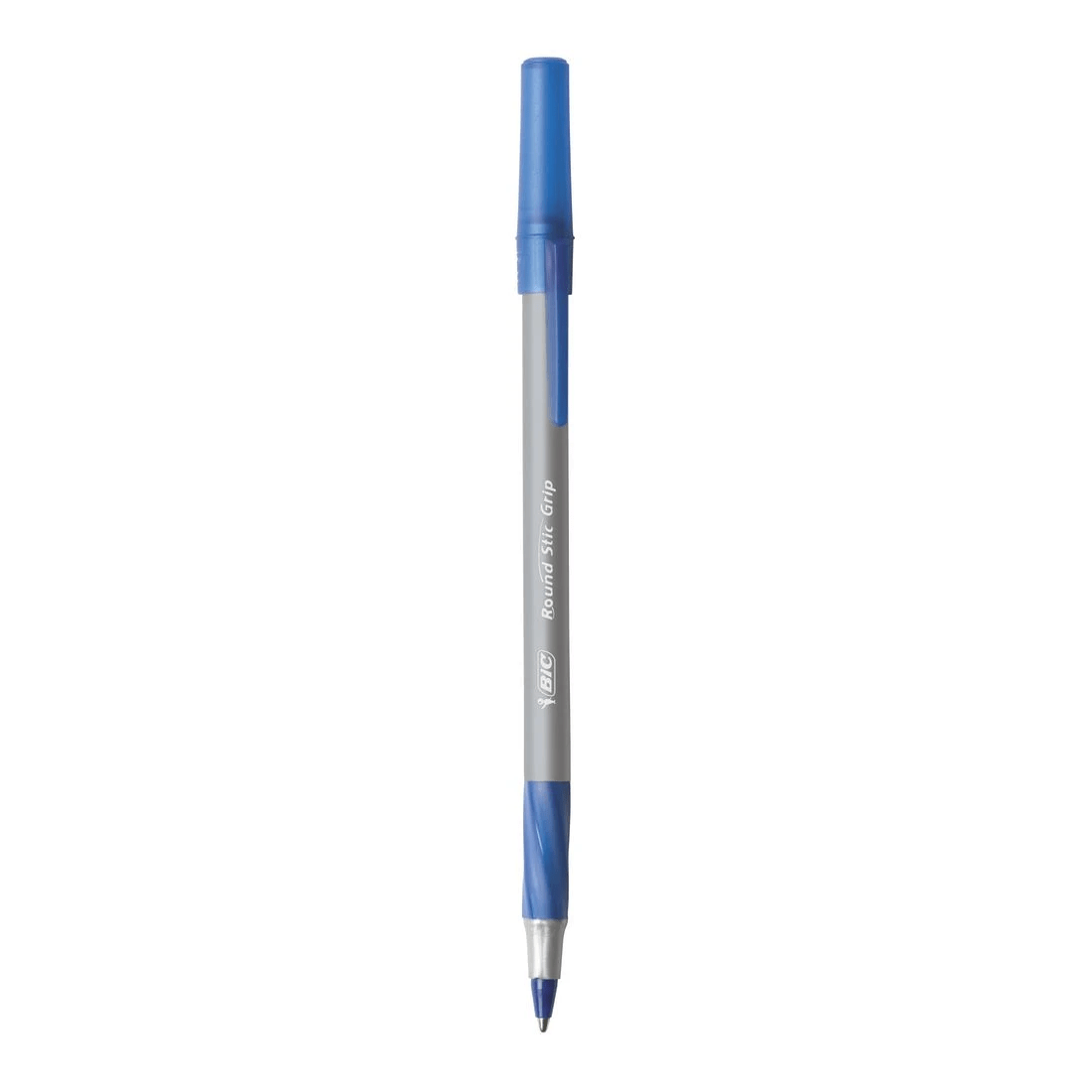 3 BIC Round Stic Comfort Grip Ballpoint Pens Blue 10 Pack, 3 of 5