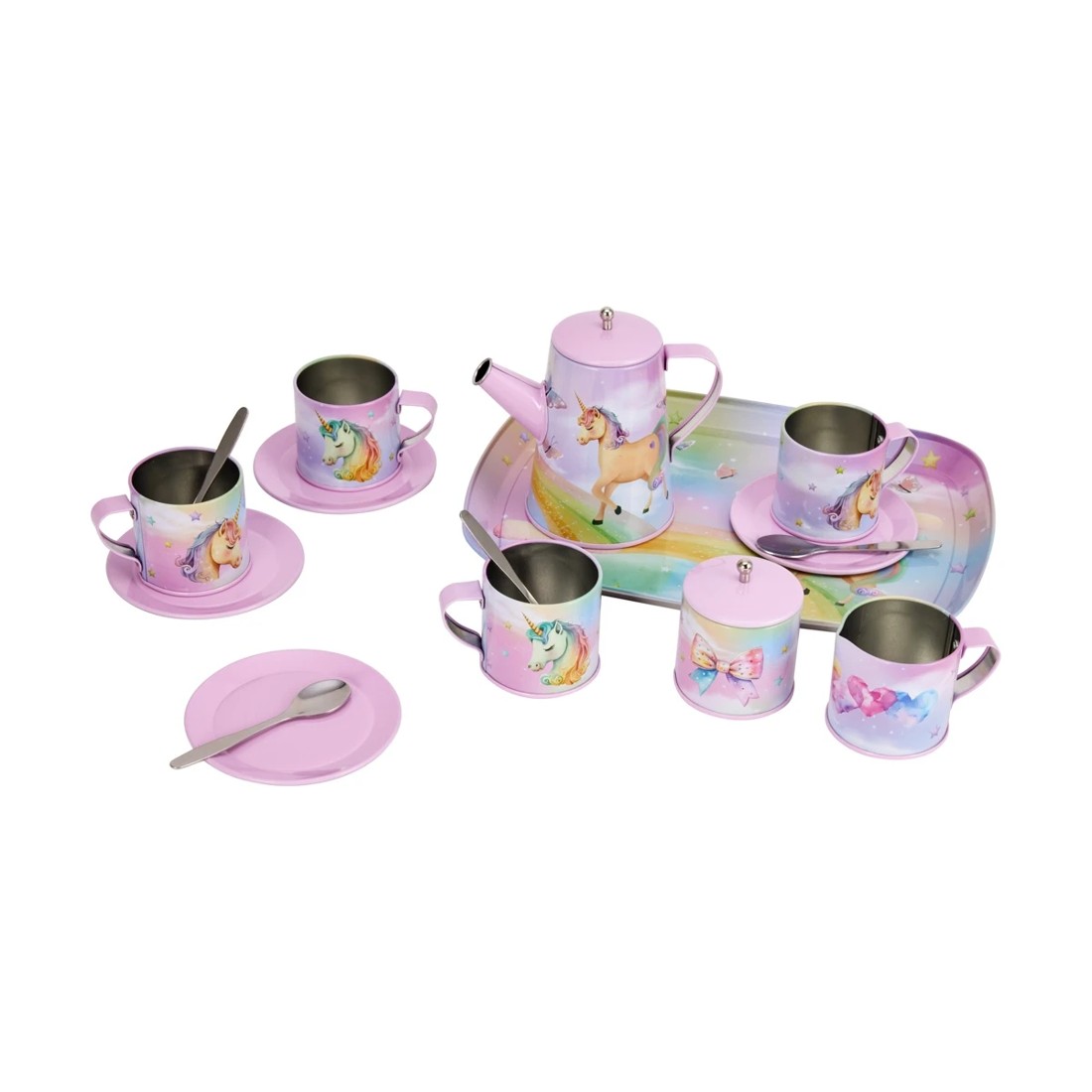 2 18 Piece Deluxe Tin Tea Playset, 2 of 10