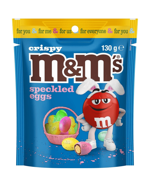 M&M's Crispy Chocolate Speckled Easter Egg Pouch 130g