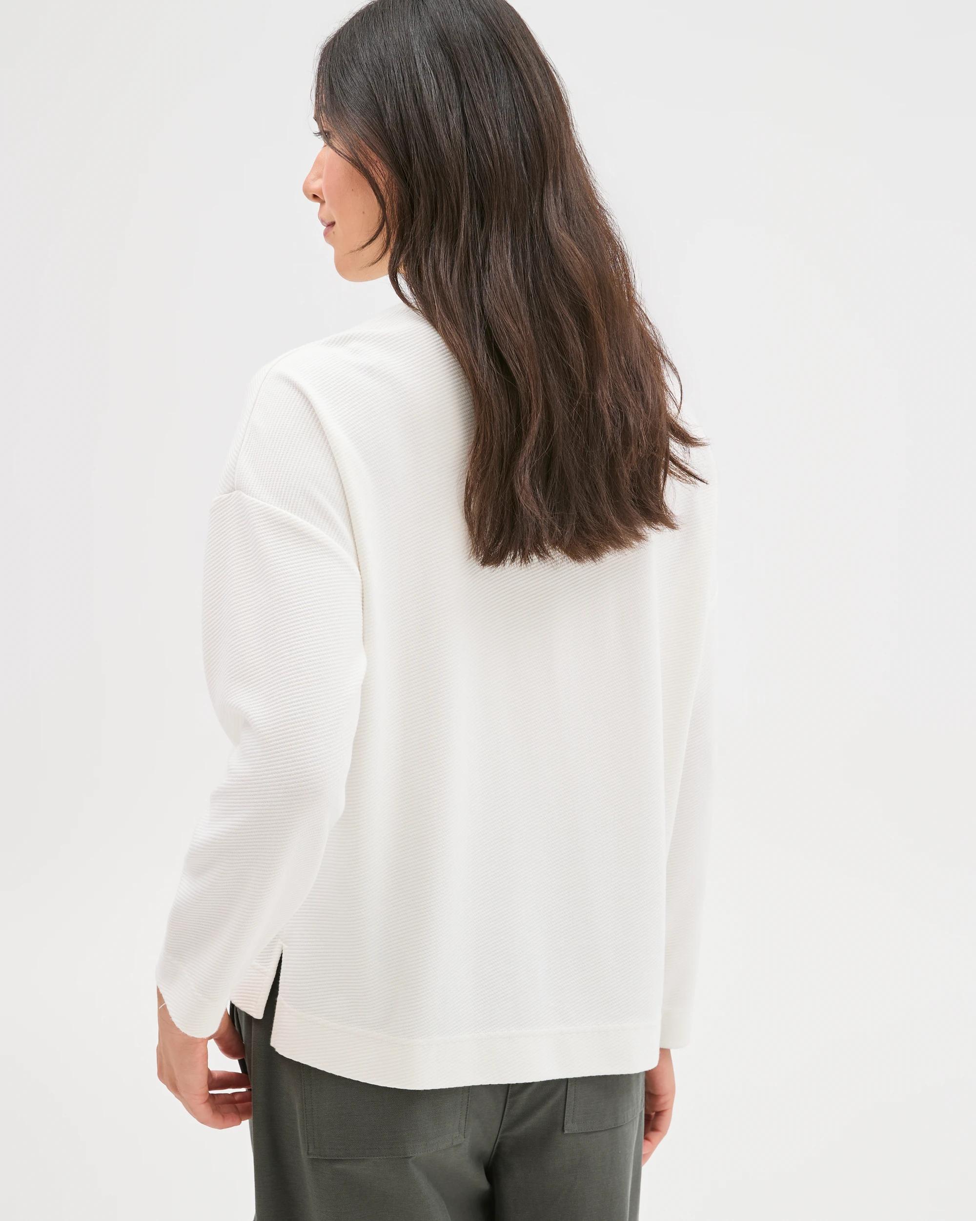 7 Target Woman Long Sleeve Ottoman T-Shirt CLOUD DANCER, 7 of 7