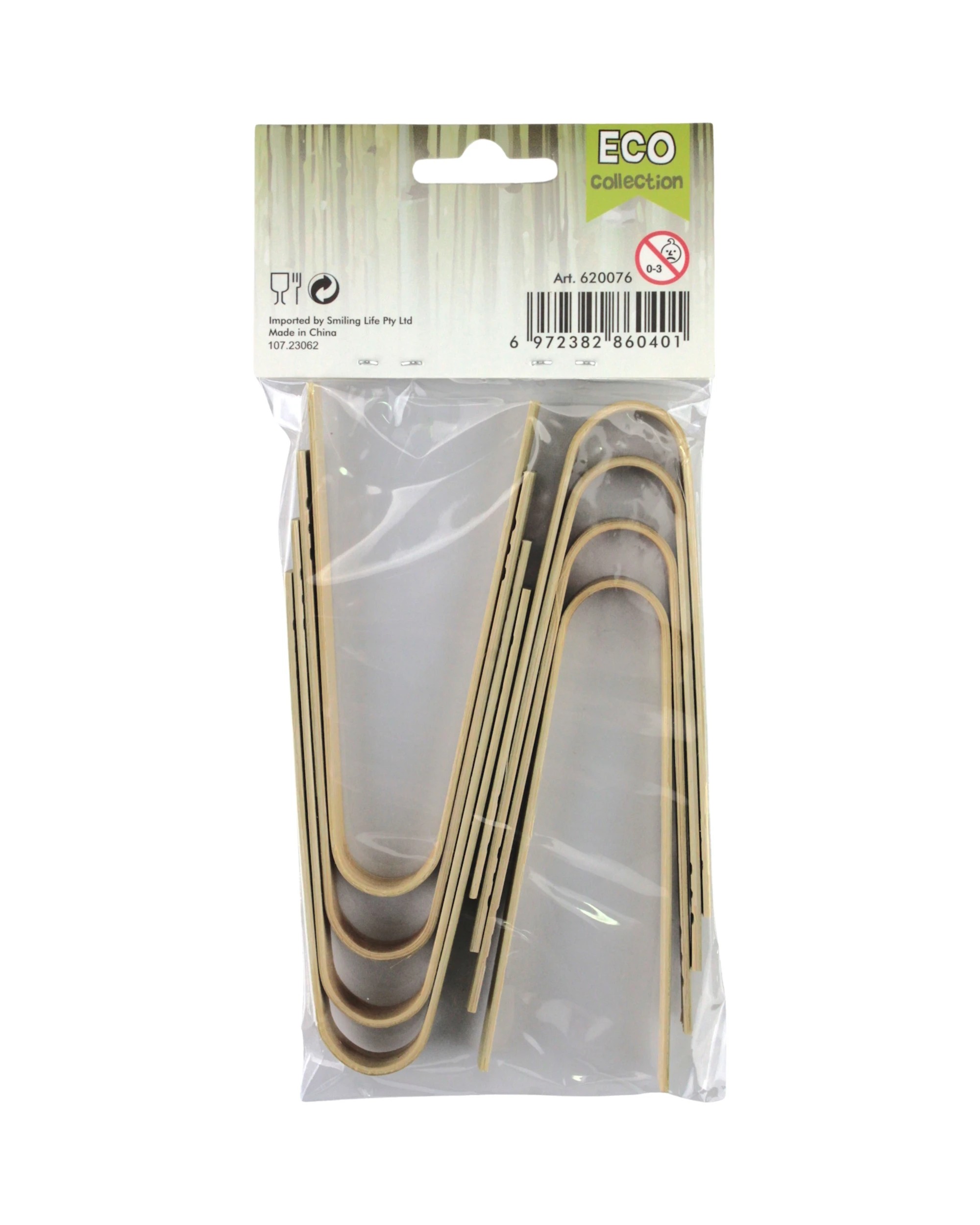 4 Partyrama Mini Bamboo Catering Tongs Pack of 8, 4 of 4