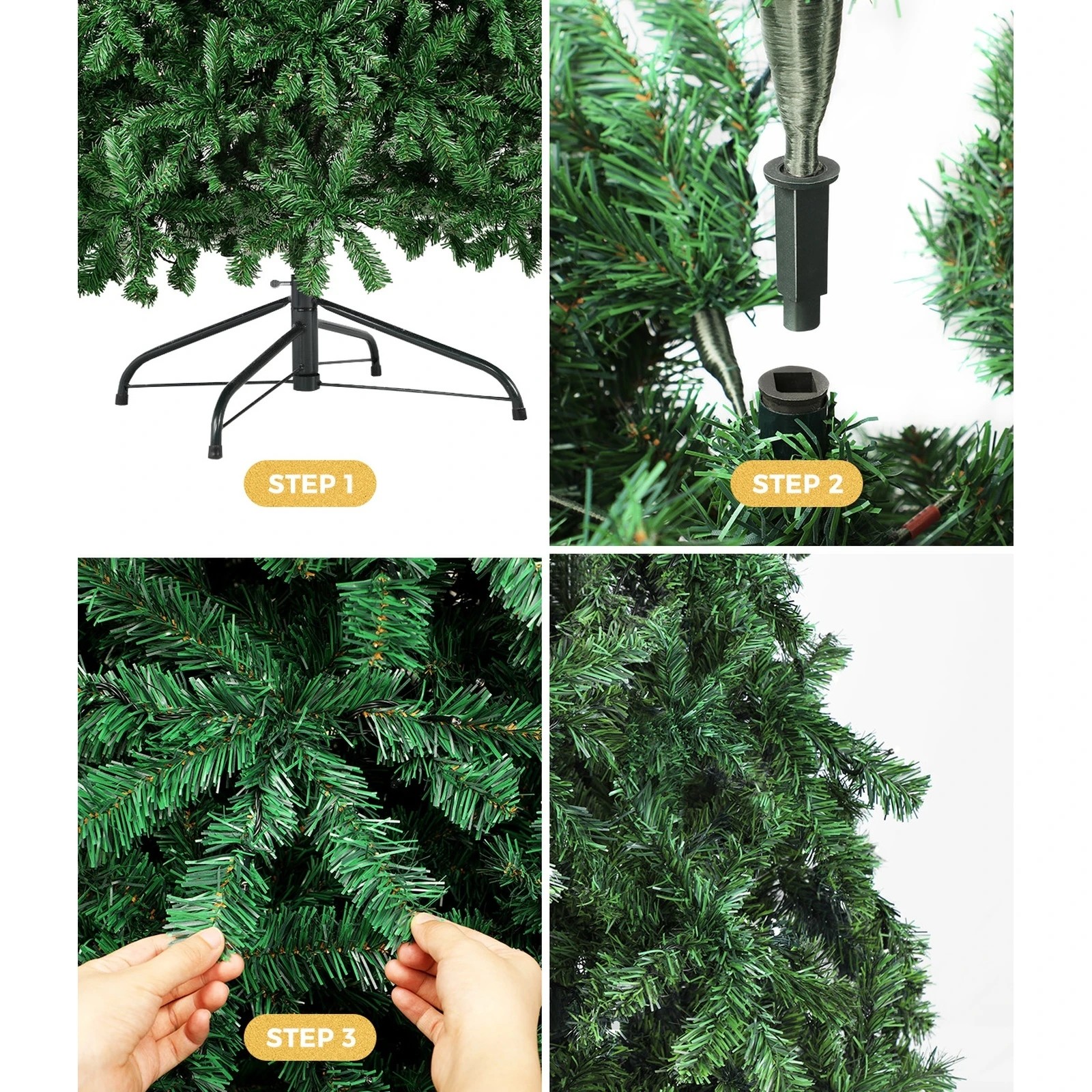 4 Tinseltown Christmas Tree 1.8M 6FT Xmas Trees Decorations 800 Tips - Green, 4 of 8