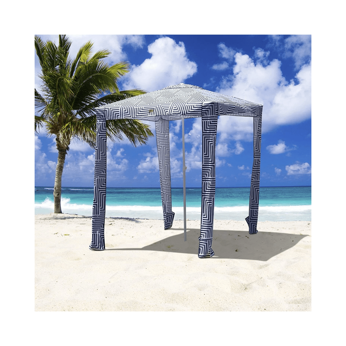 6 BR Home Portable Beach Cabana Tent with UPF50 Sun Protection and Carry Bag, 6 of 8