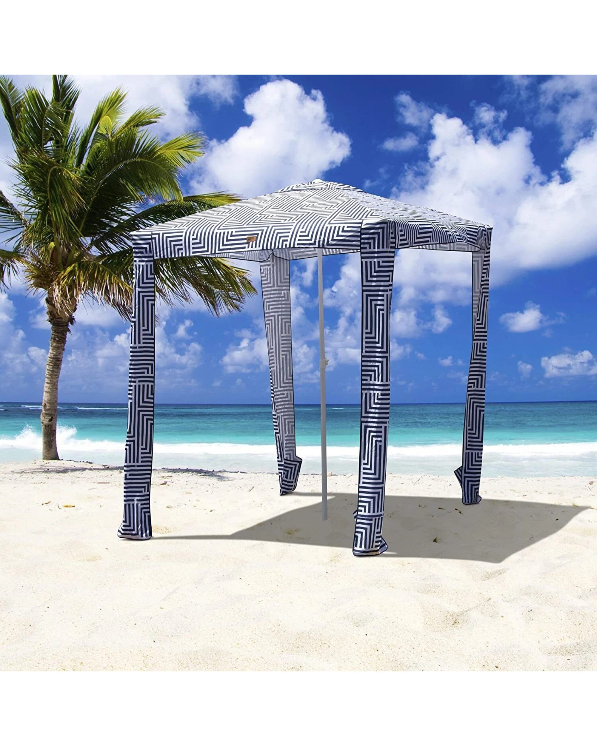 6 BR Home Portable Beach Cabana Tent with UPF50 Sun Protection and Carry Bag, 6 of 7