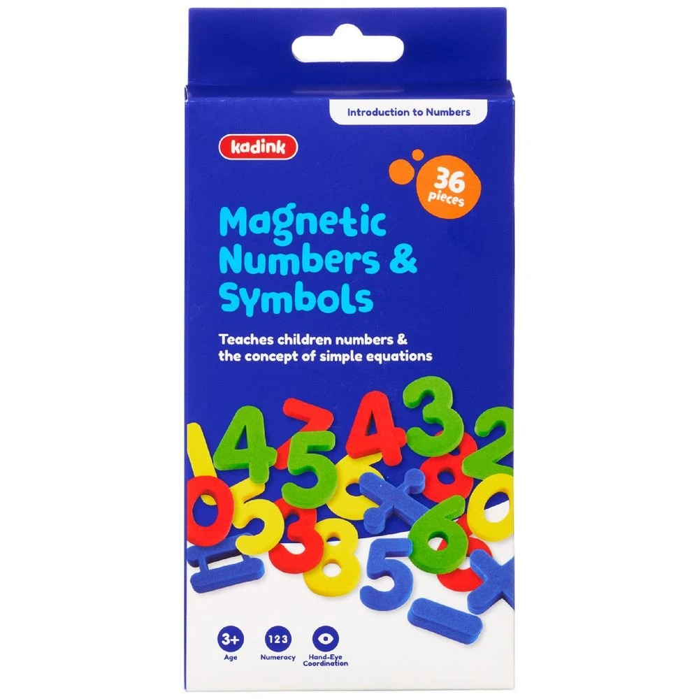 1 Kadink Chunky Foam Magnets Numbers and Symbols 36 Pack, 1 of 3