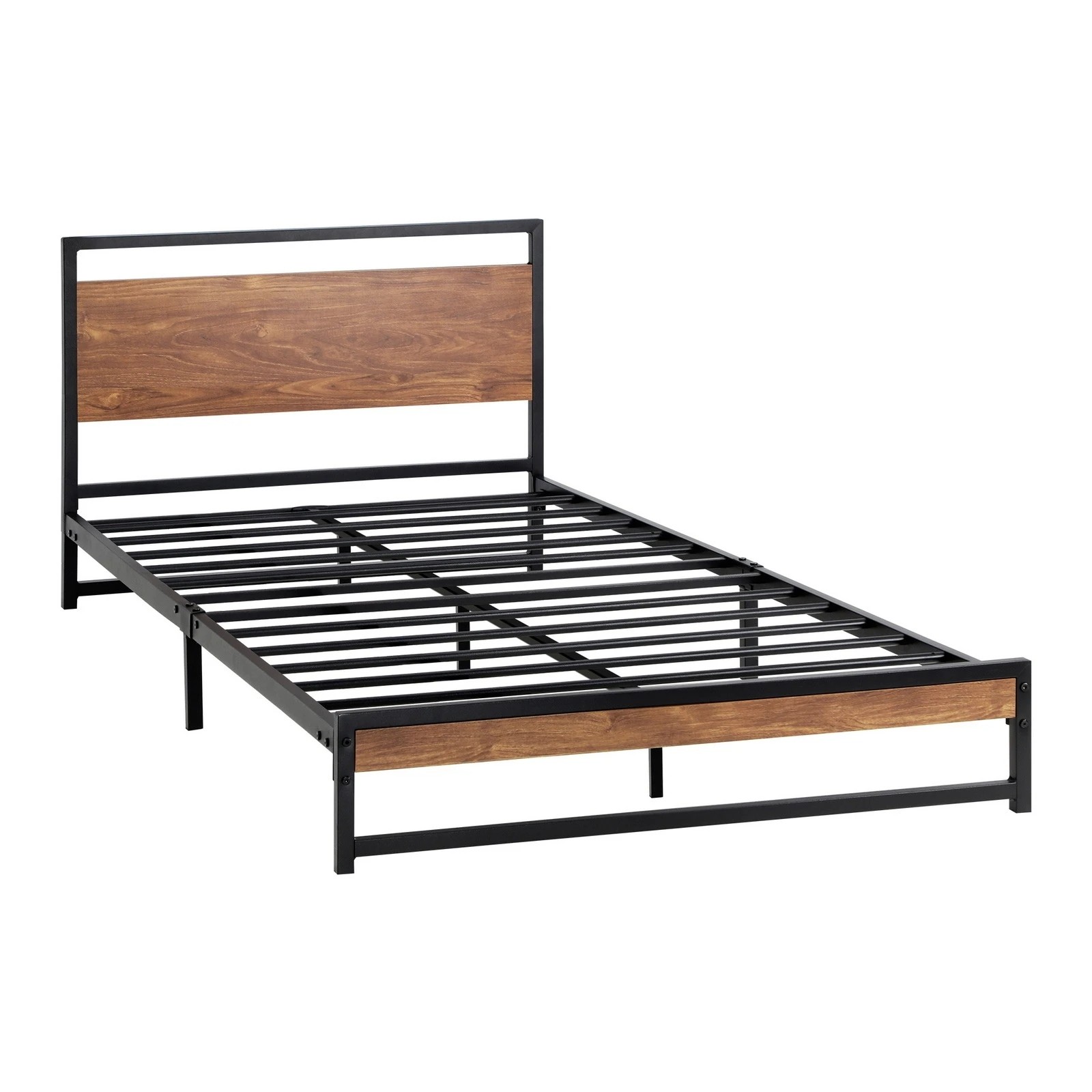 5 Oikiture Metal Bed Frame King Single Size Beds Base Platform Wood
 - Black, 5 of 9