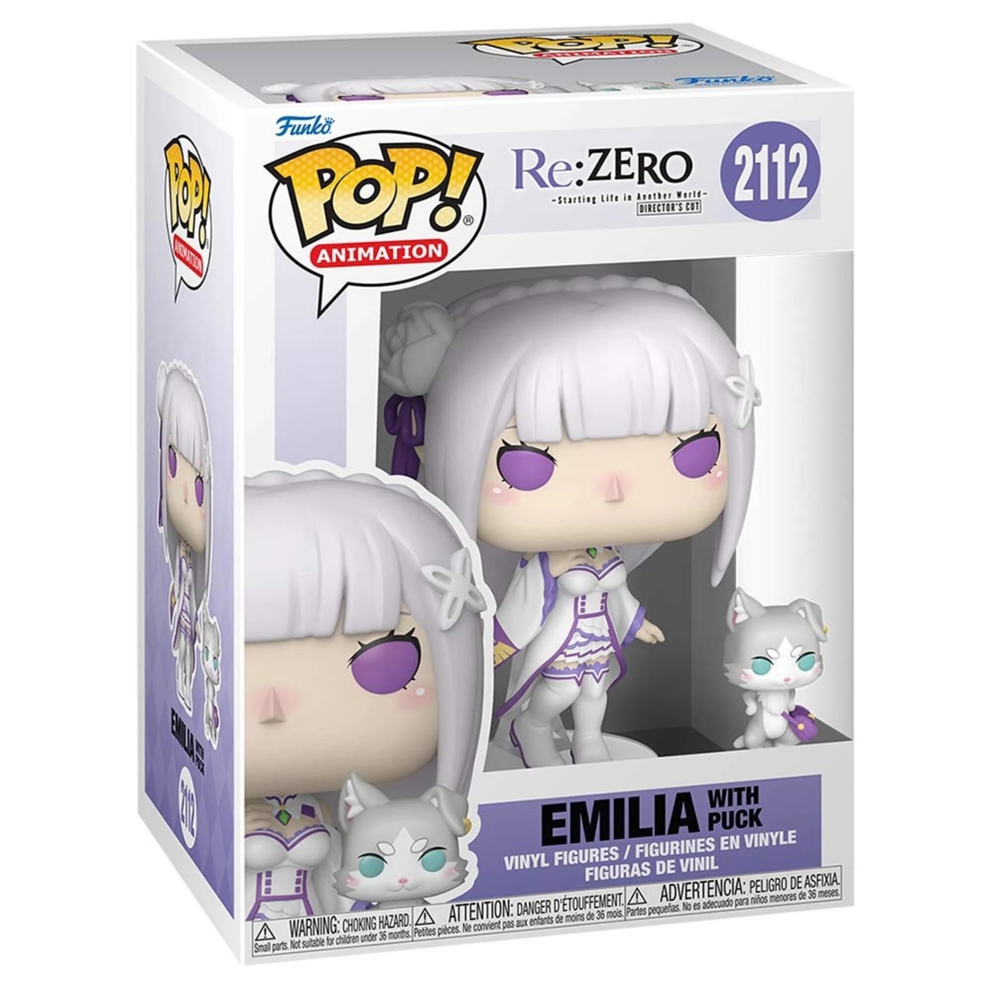 2 Re:Zero - Starting Life in Another World - Emilia with Puck Pop! Vinyl Figure, 2 of 2