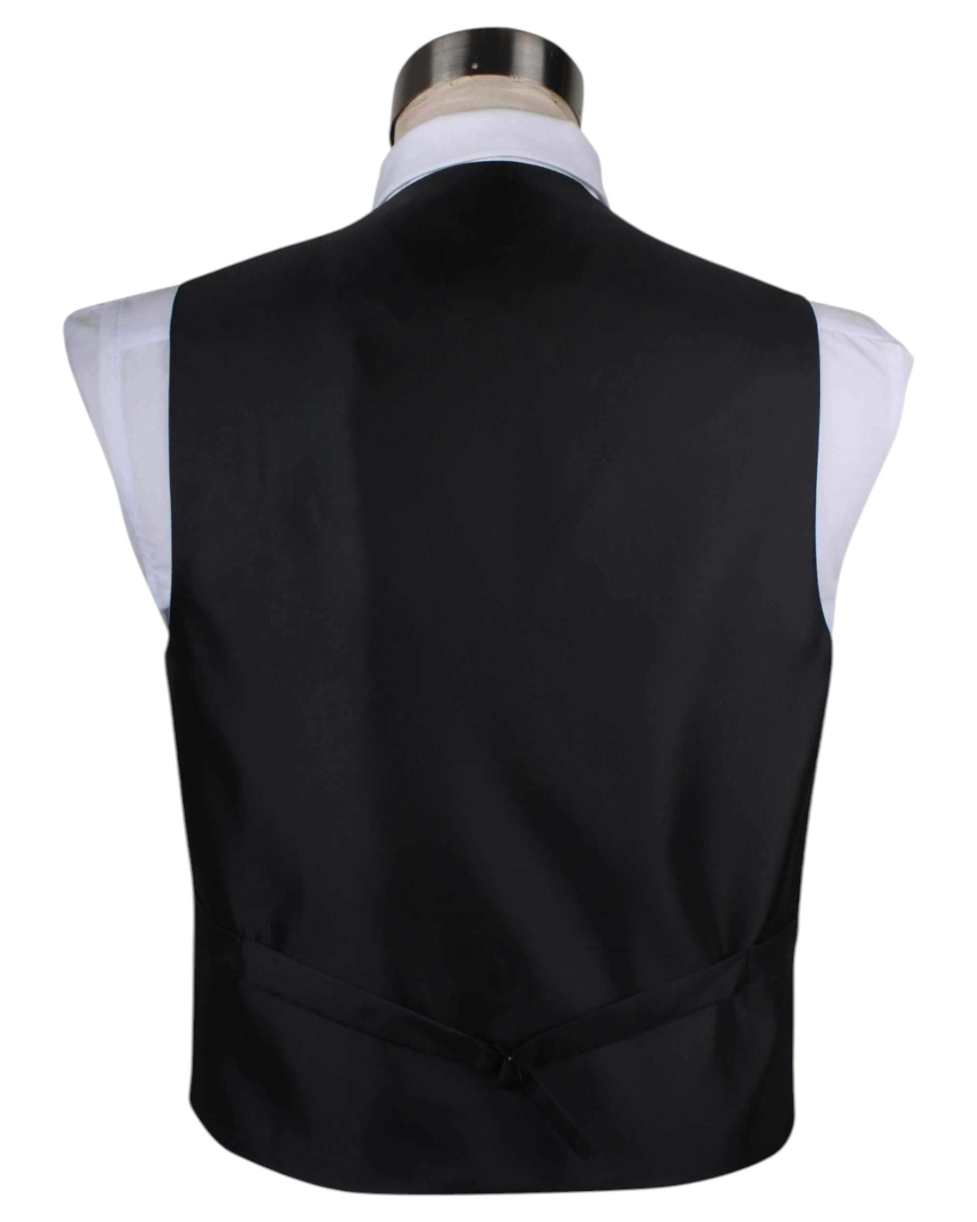 4 Zasel Mens Plain Vest Waistcoat BLACK, 4 of 5
