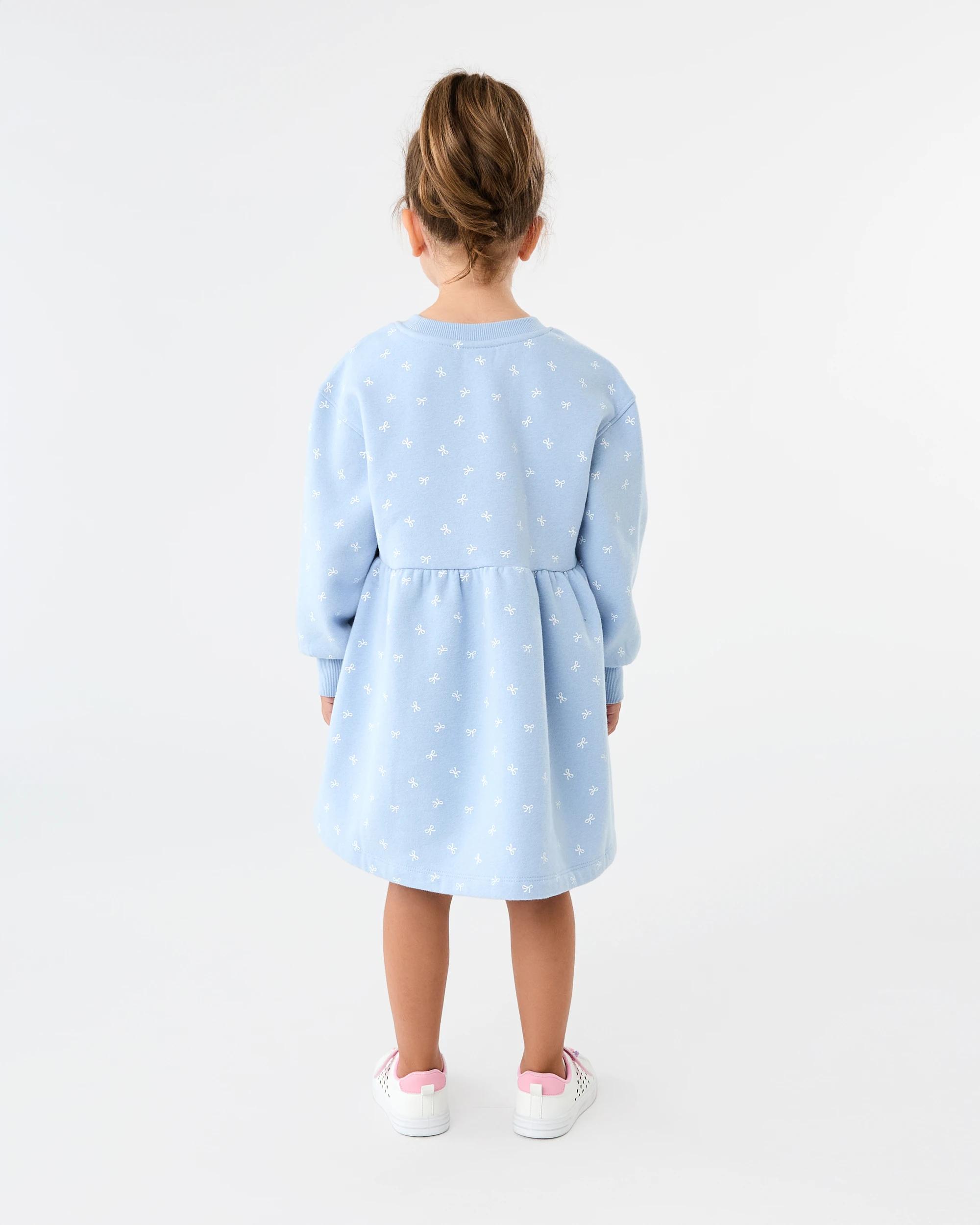 8 Fleece Dress Blu Bow, 8 of 8