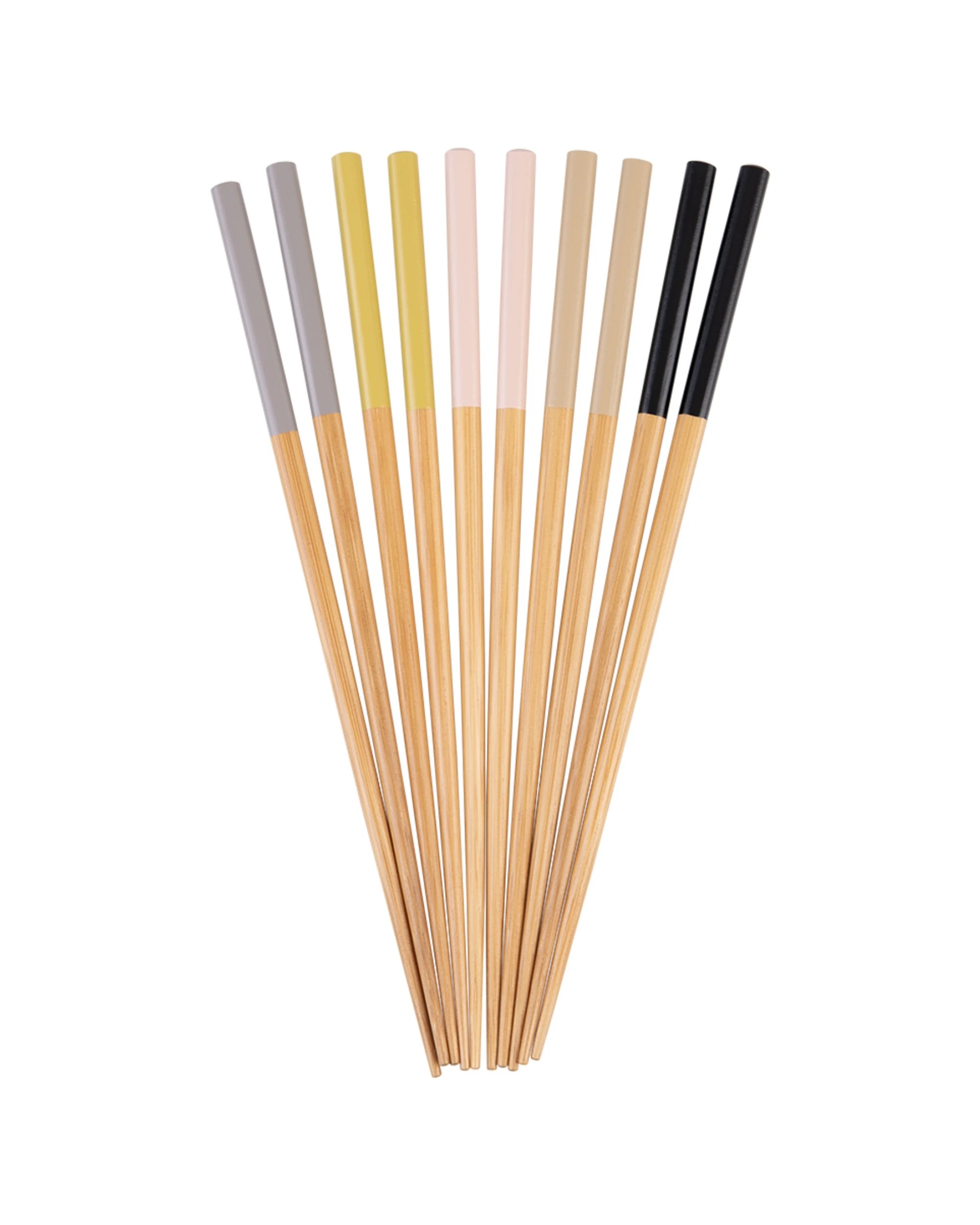 2 D.Line 5pc Bamboo Chopsticks Set Reusable Lightweight, 2 of 4