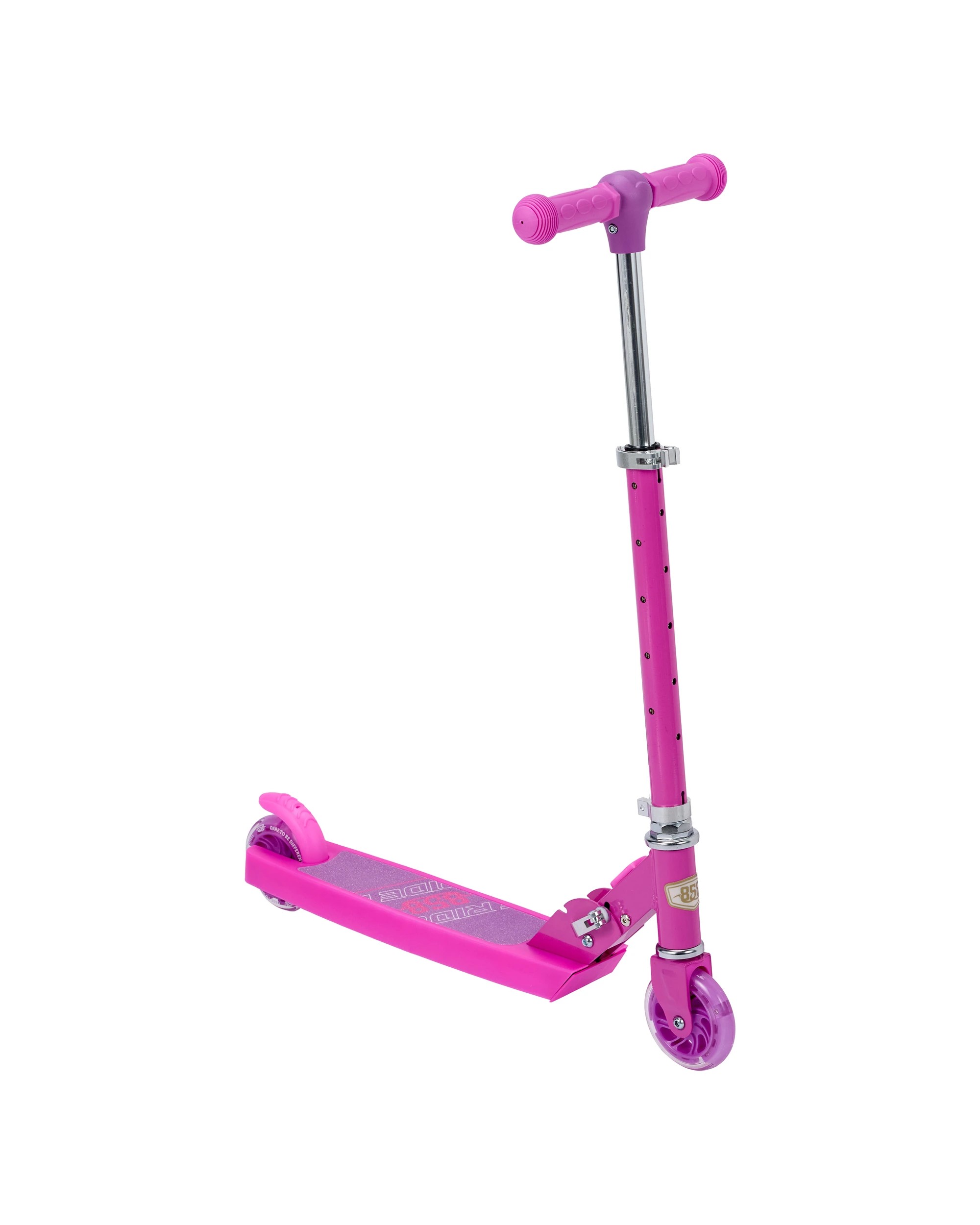 1 858 Light Up Folding Scooter - Pink, 1 of 9