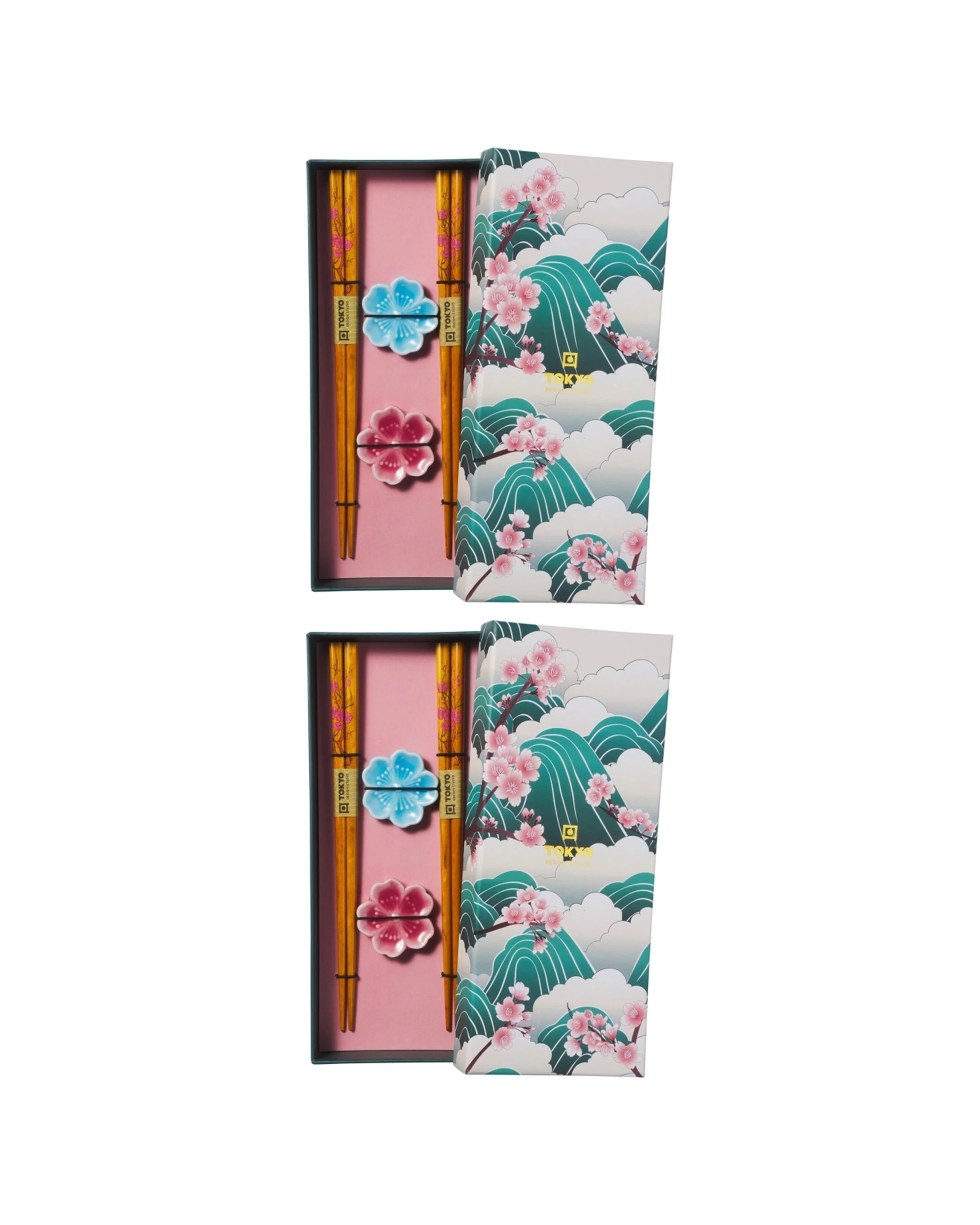 1 Tokyo Design 2x 4pc Chopstick Fujisakura Chopsticks with Rest - Multi, 1 of 6