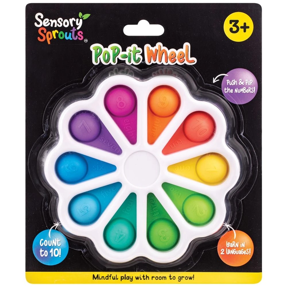 1 Sensory Rainbow Pop-It Wheel, 1 of 4